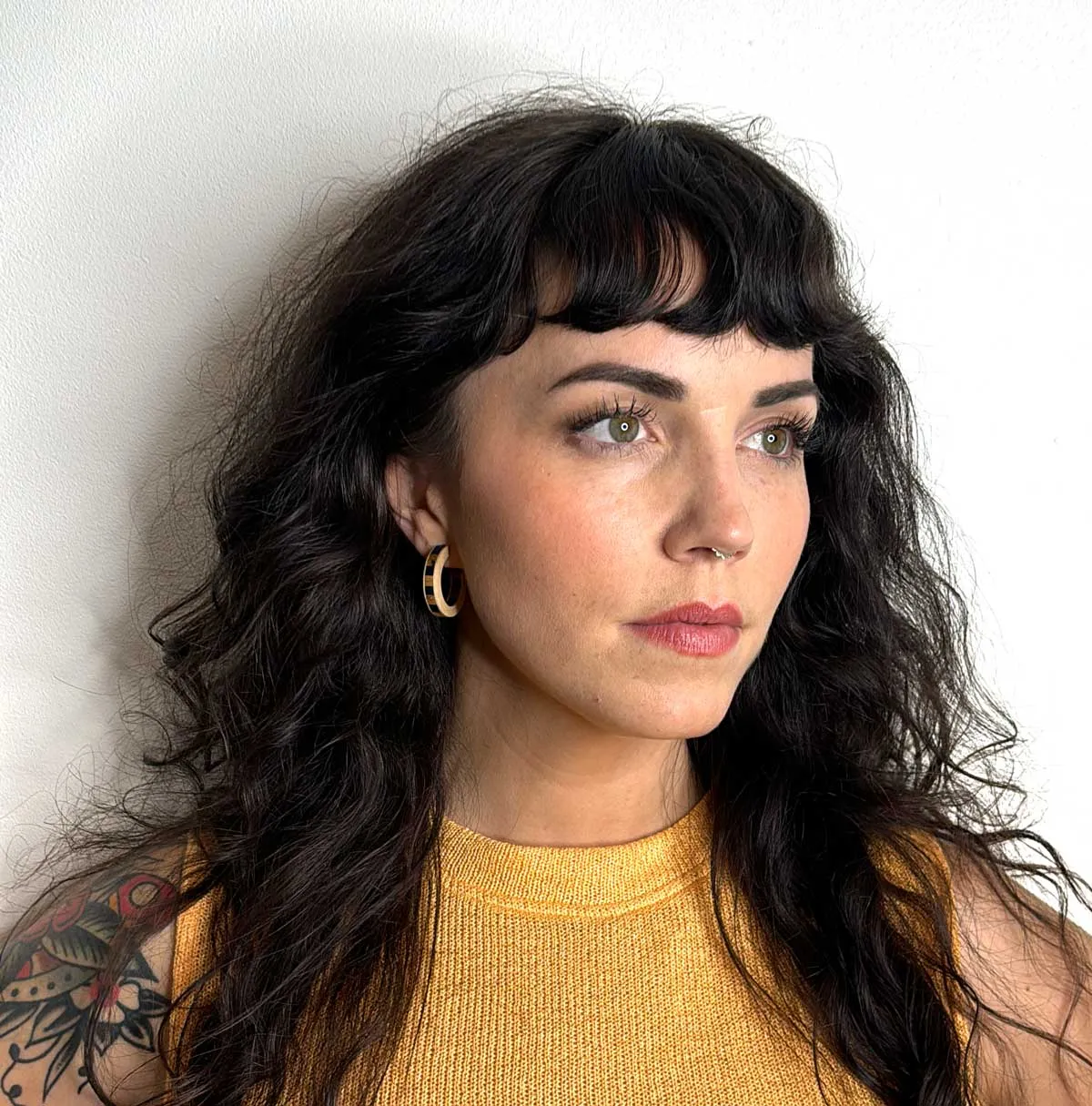 Checkered Hoop Earrings