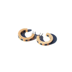 Checkered Hoop Earrings