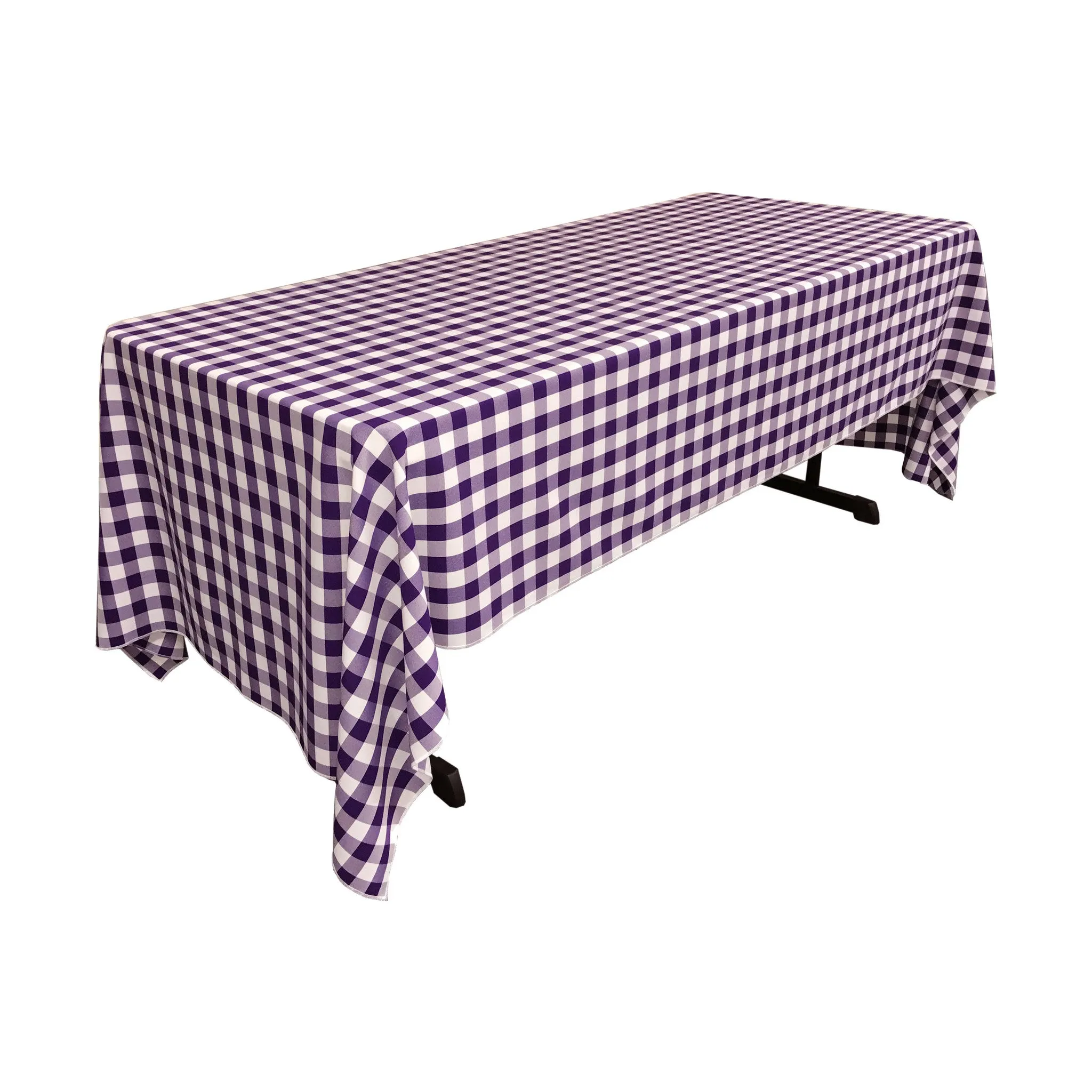 Checkered Rectangular Tablecloth 60 by 120-Inch