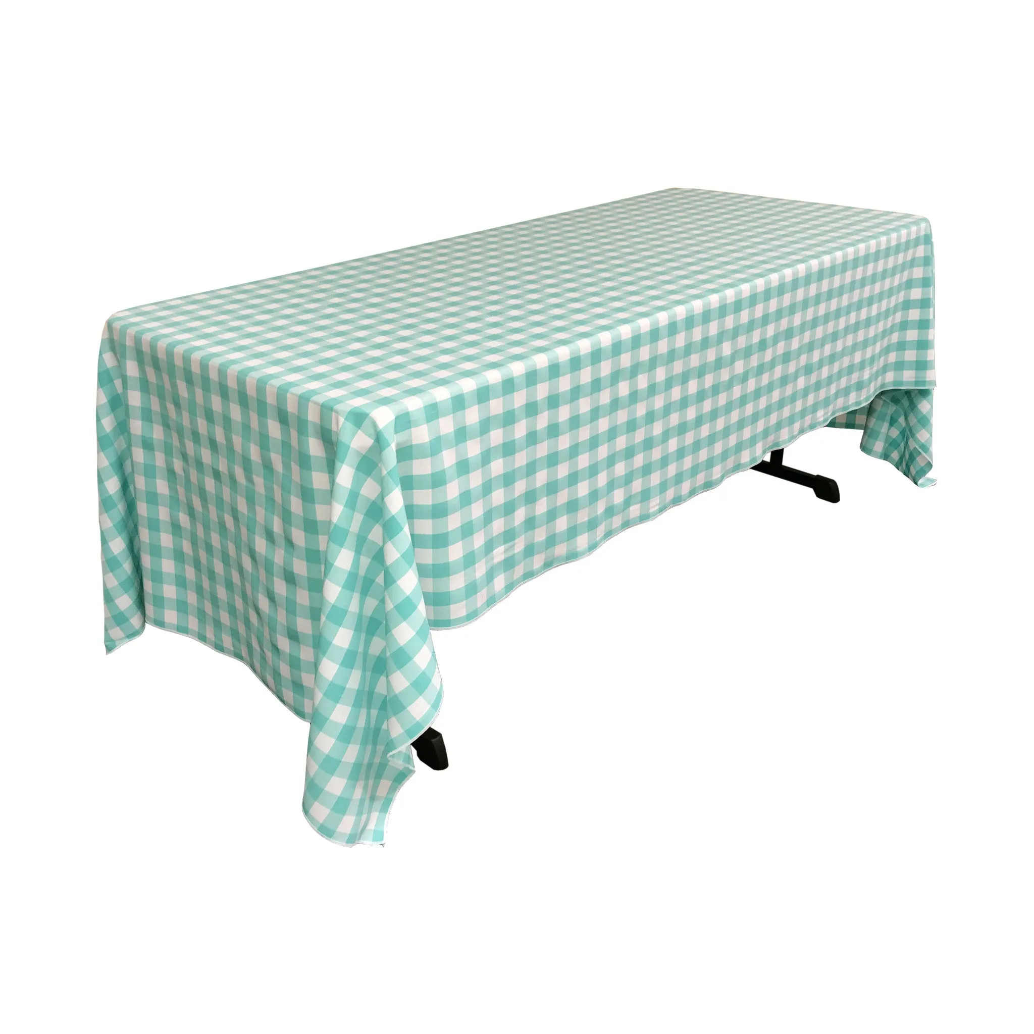 Checkered Rectangular Tablecloth 60 by 120-Inch