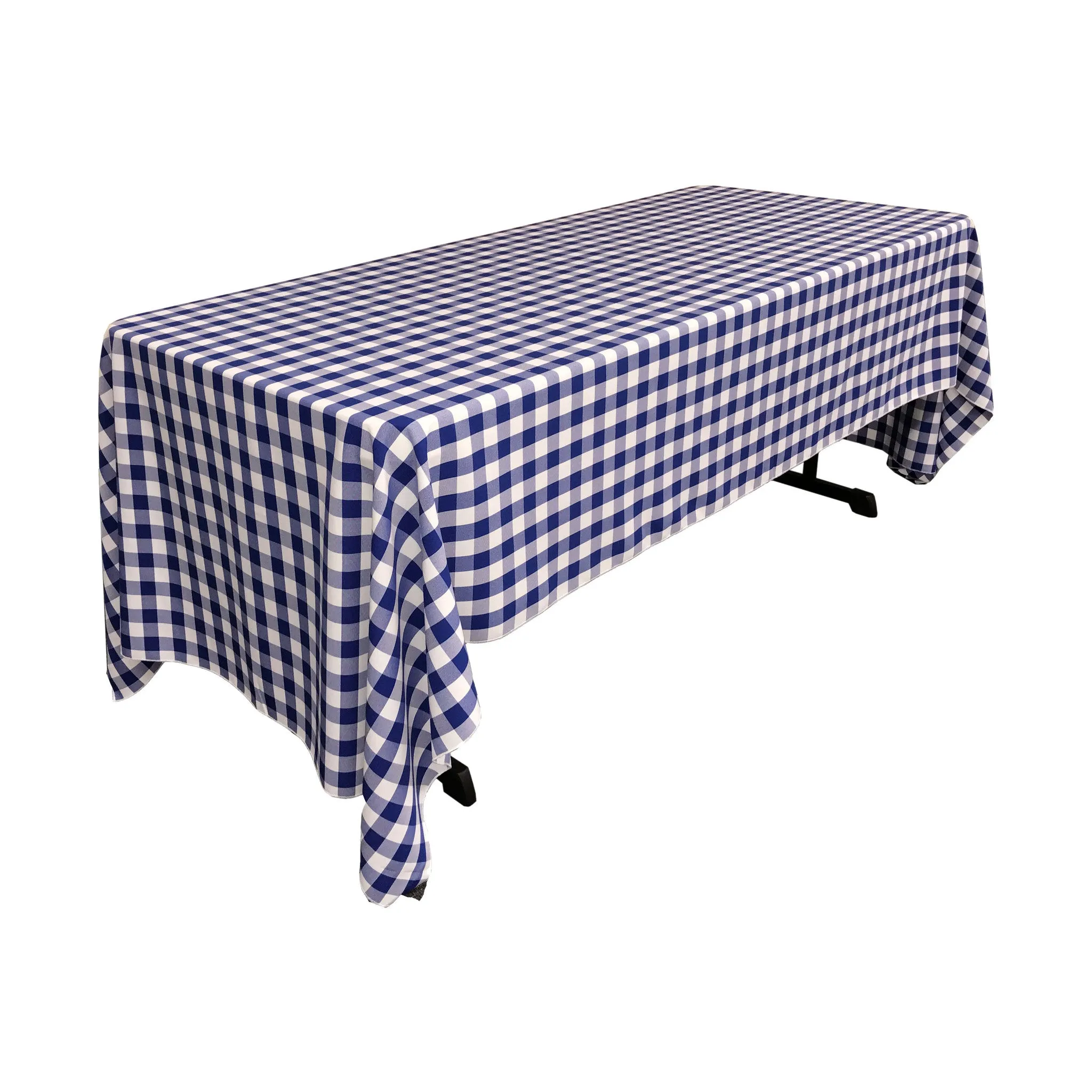 Checkered Rectangular Tablecloth 60 by 120-Inch