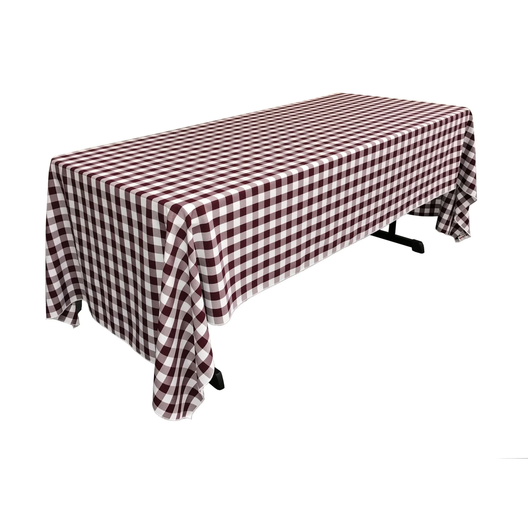 Checkered Rectangular Tablecloth 60 by 120-Inch