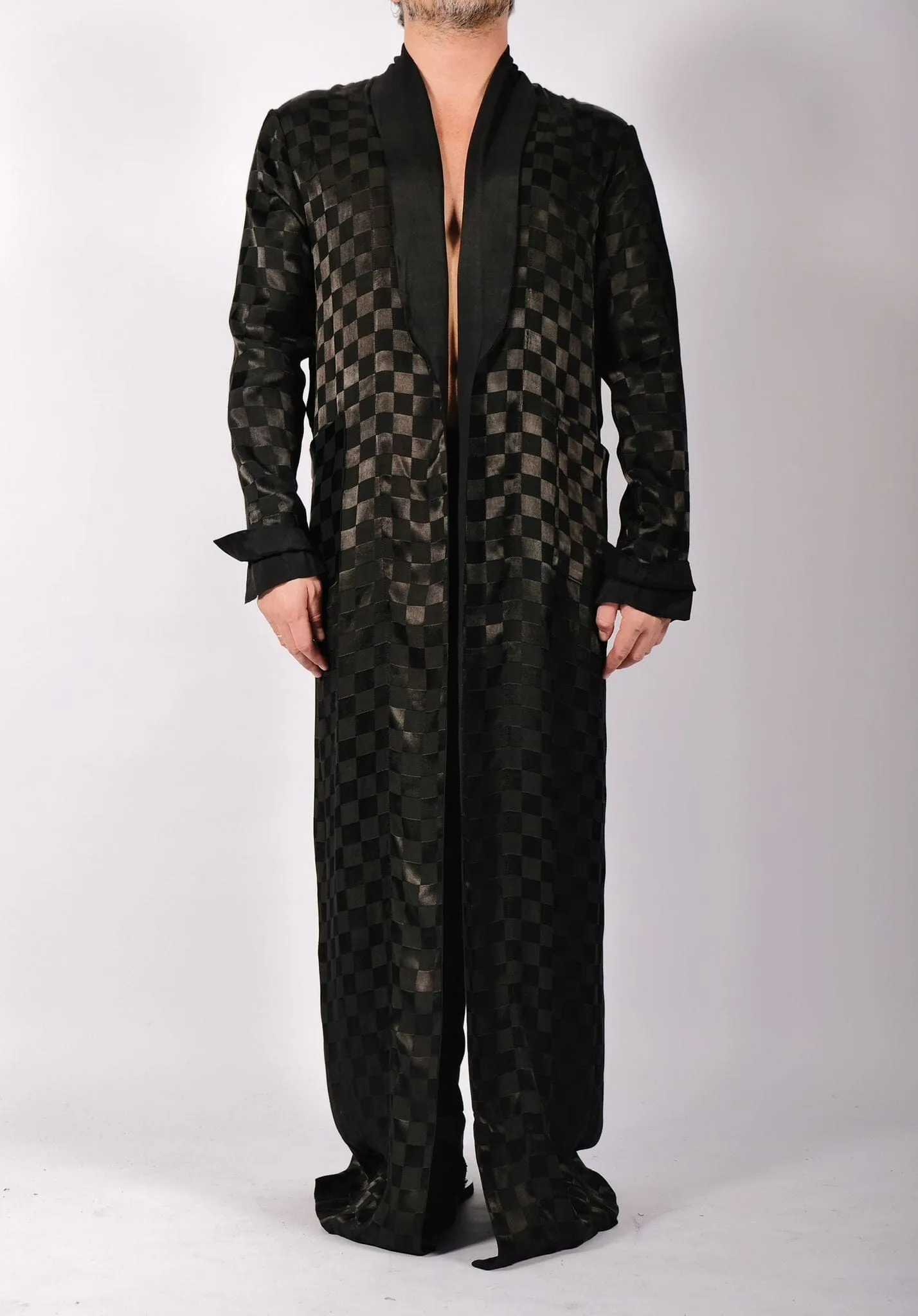 Checkered Robe Maxi