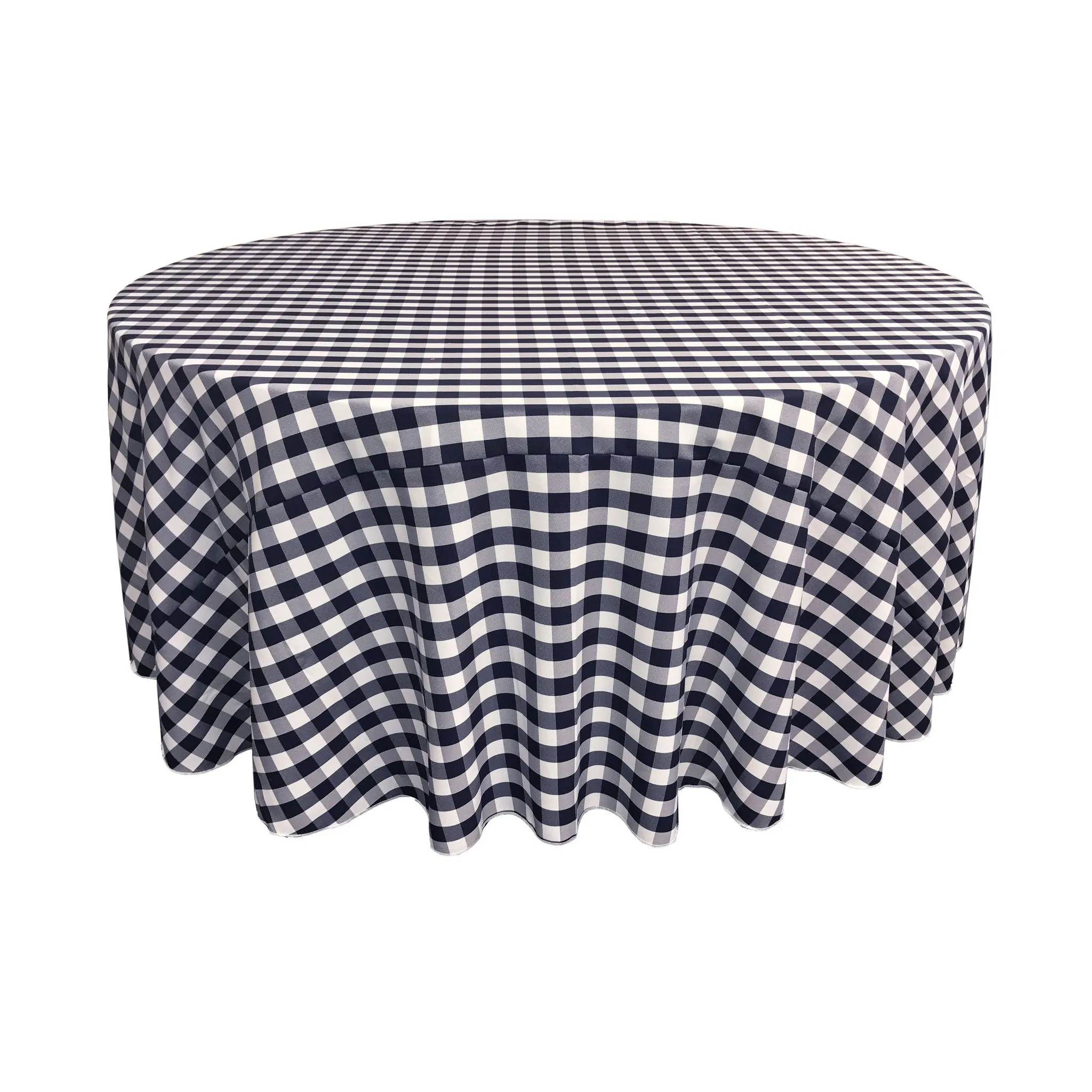 Checkered Round Tablecloth 108-Inch