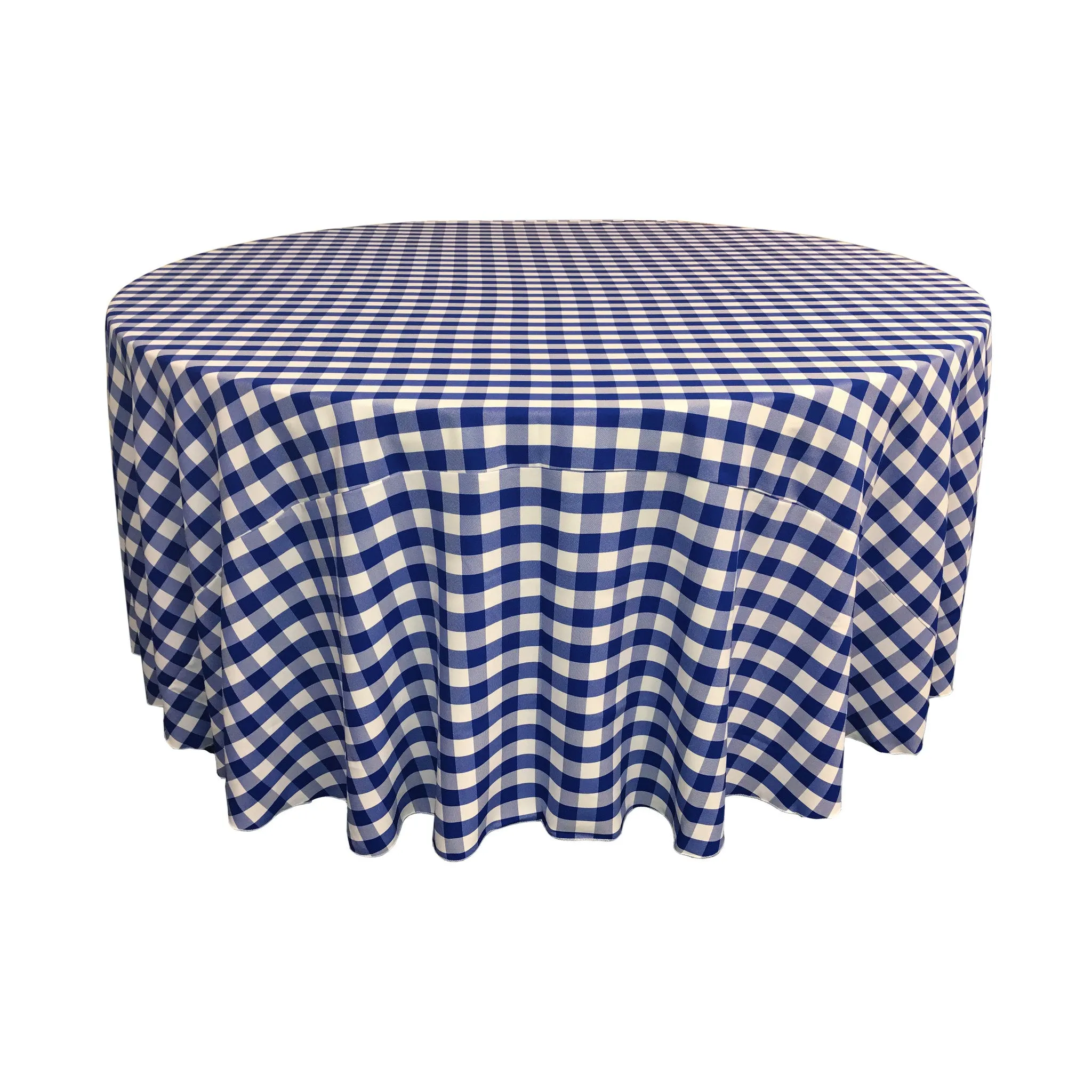 Checkered Round Tablecloth 108-Inch