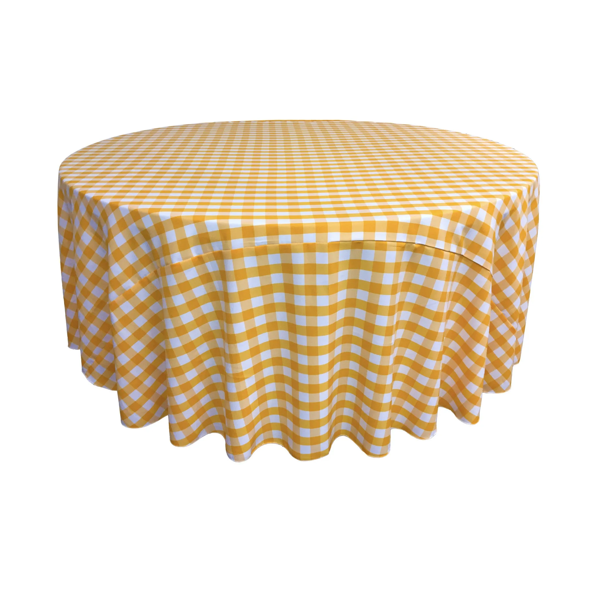 Checkered Round Tablecloth 108-Inch