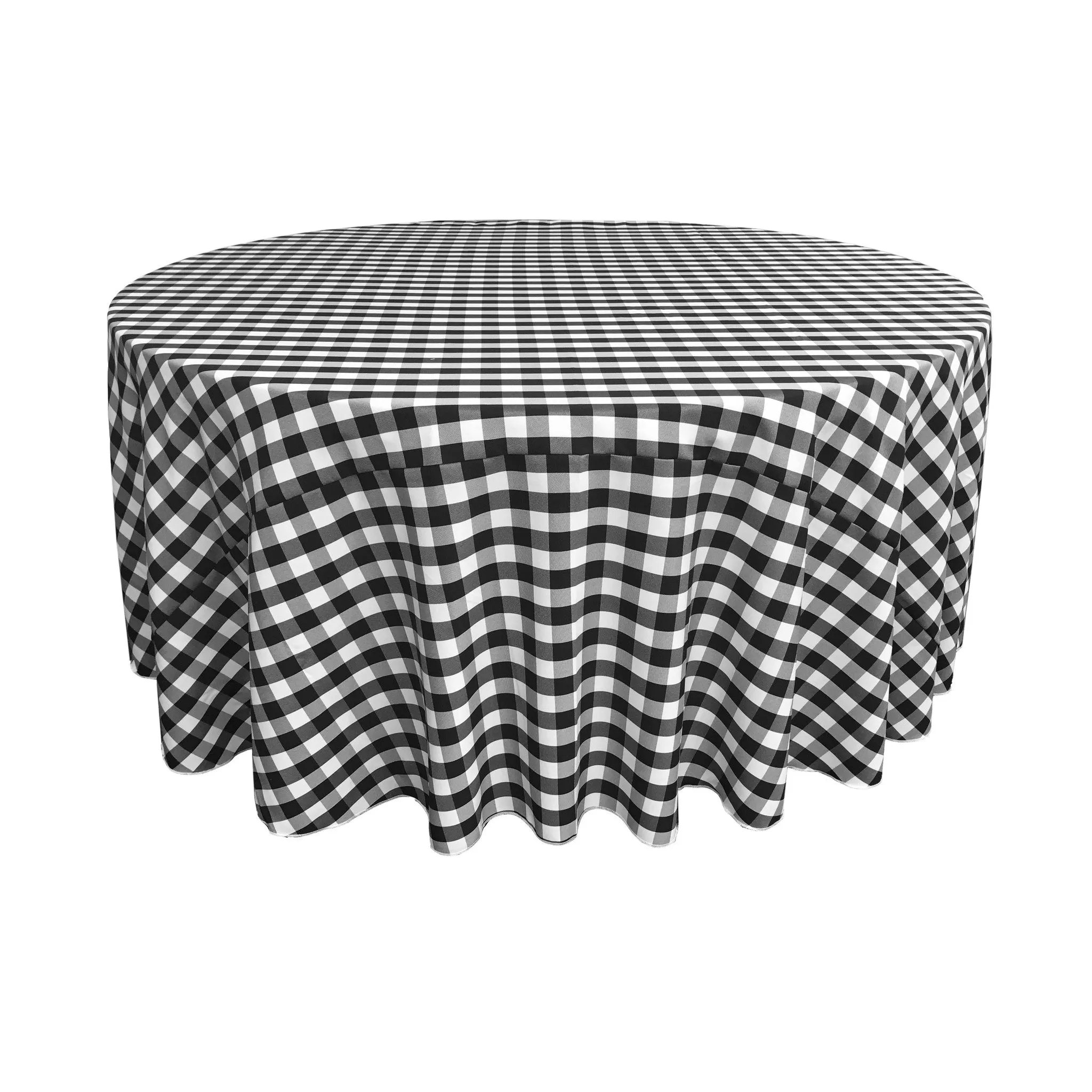 Checkered Round Tablecloth 108-Inch