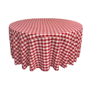 Checkered Round Tablecloth 108-Inch