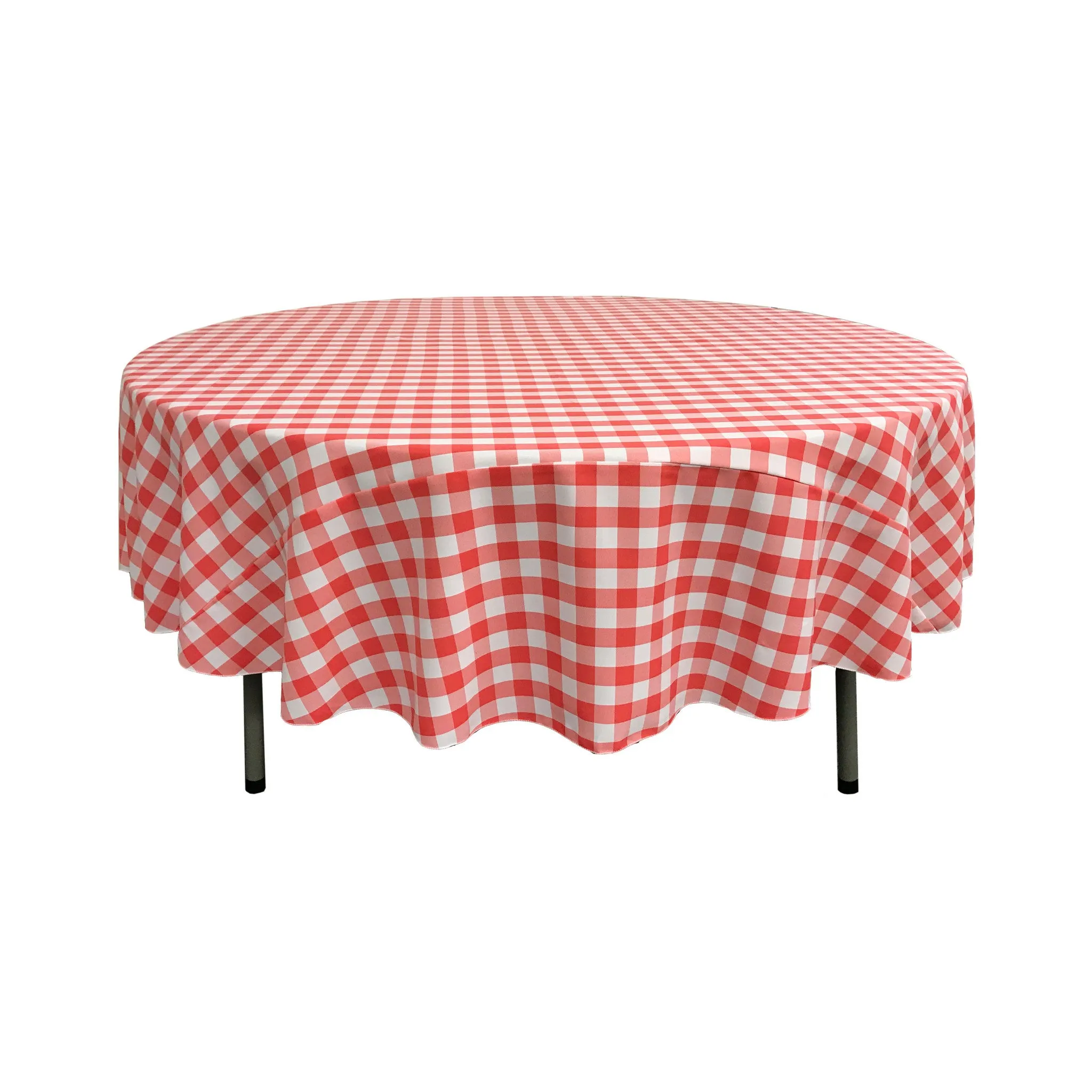 Checkered Round Tablecloth 72-Inch