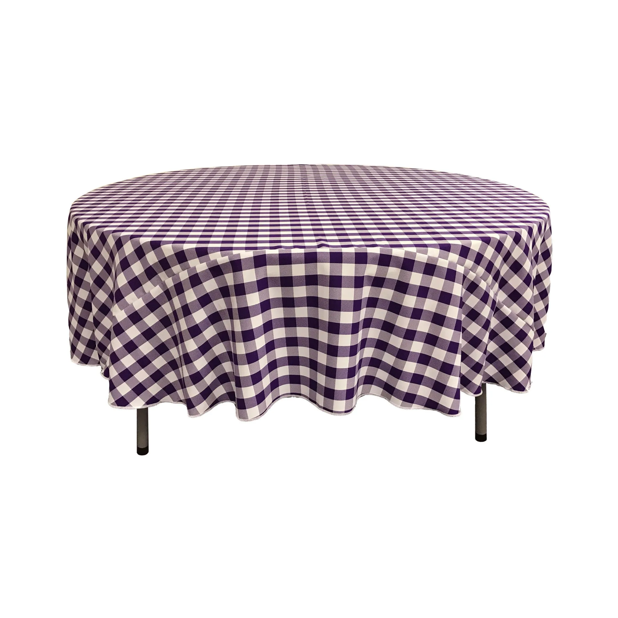 Checkered Round Tablecloth 72-Inch