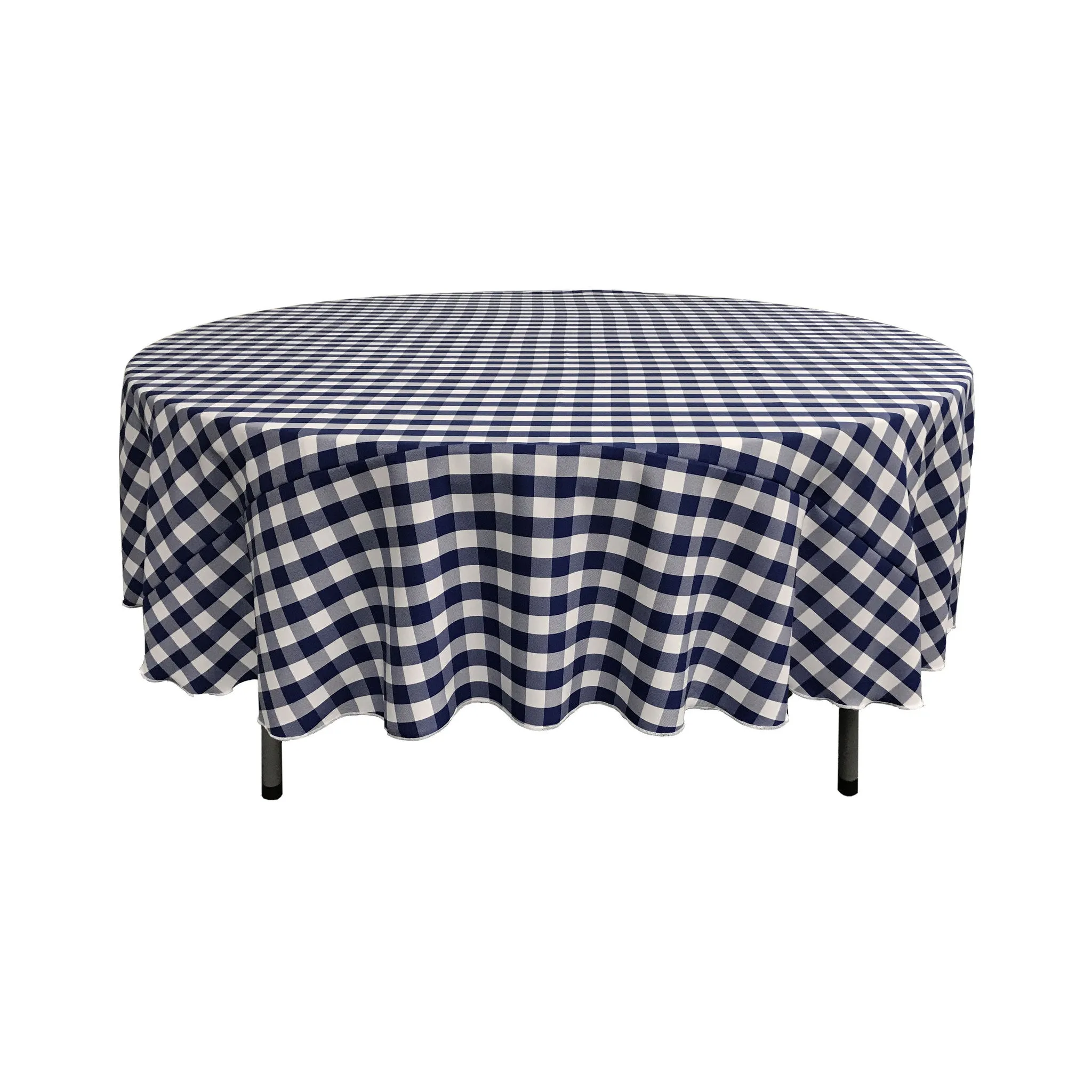 Checkered Round Tablecloth 72-Inch