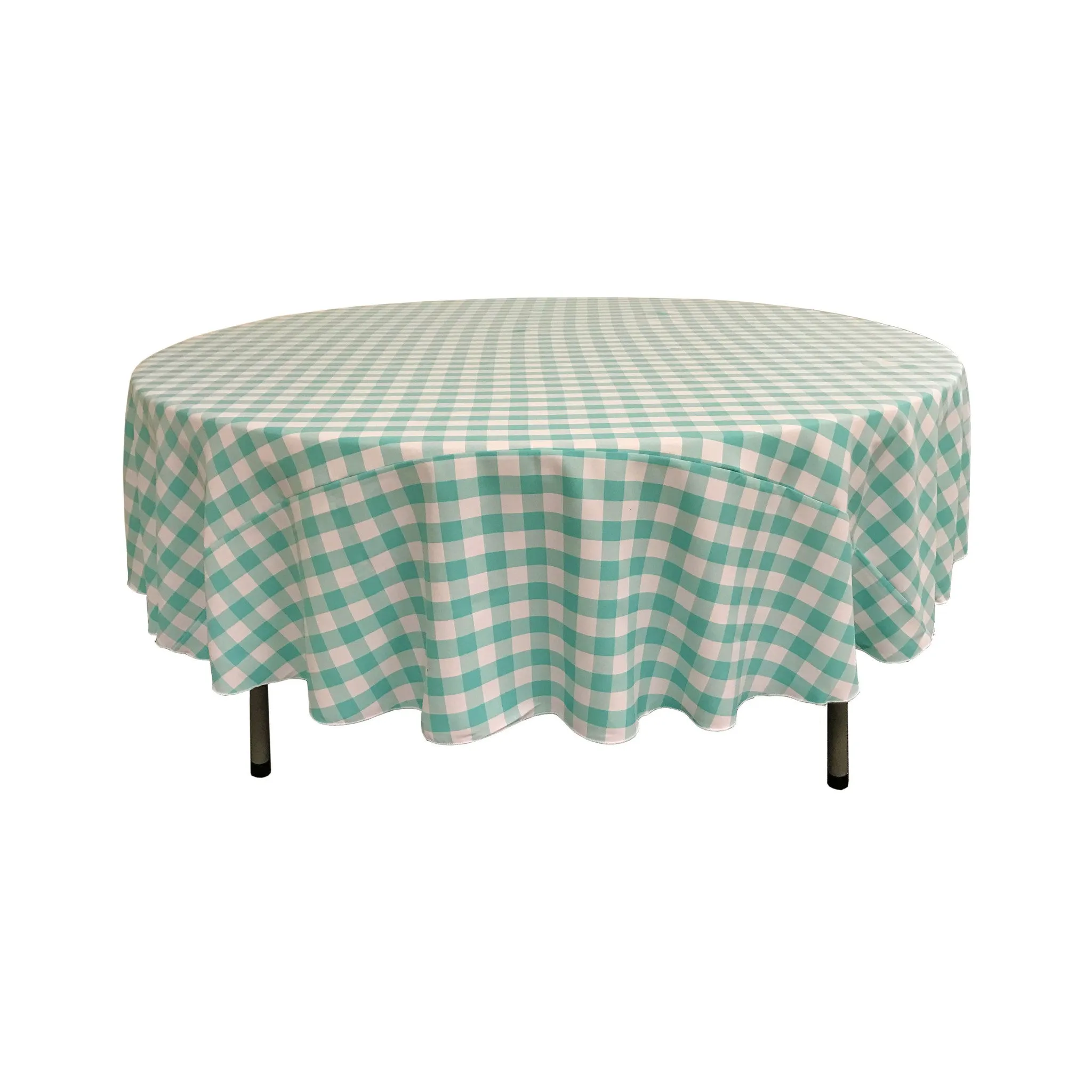 Checkered Round Tablecloth 72-Inch