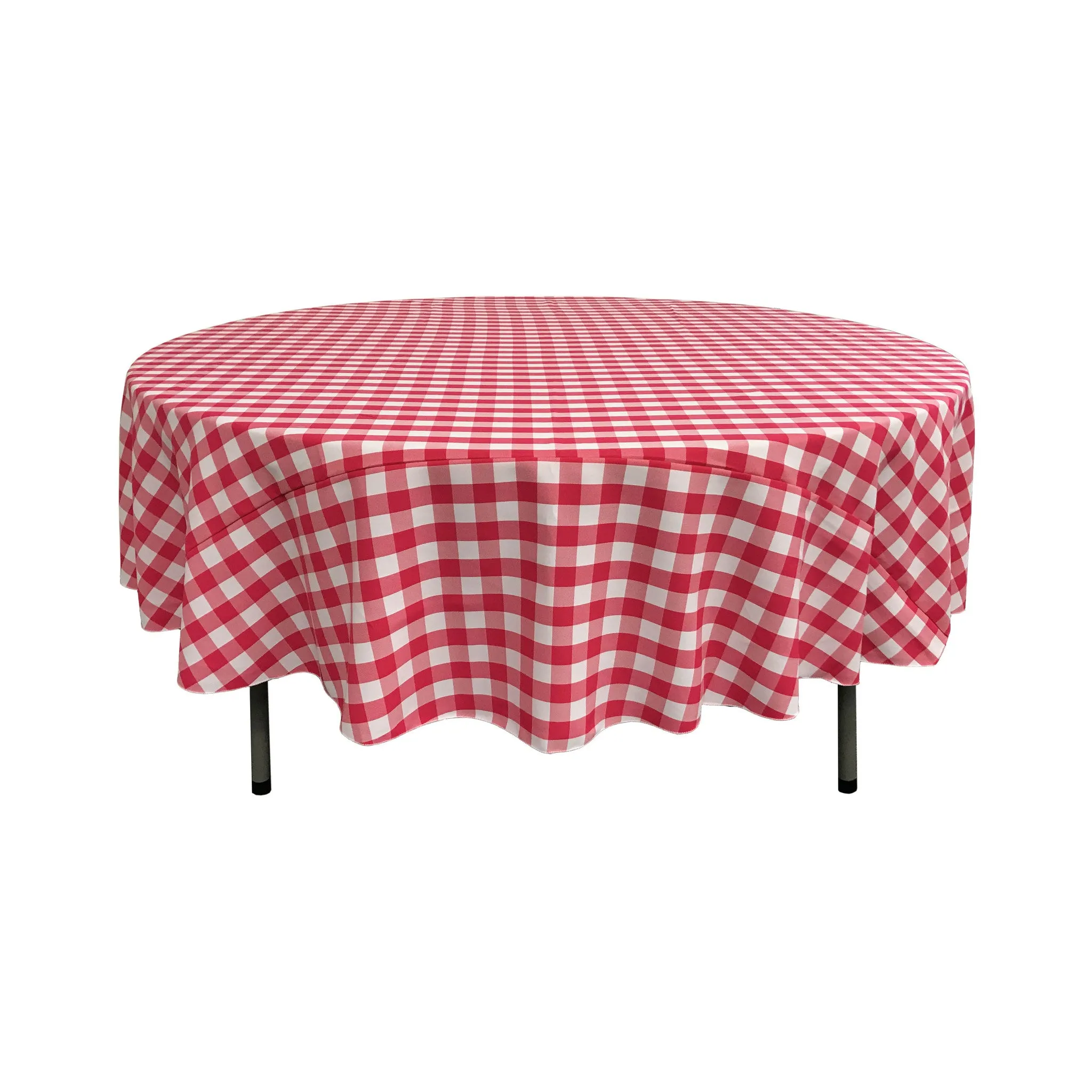 Checkered Round Tablecloth 72-Inch