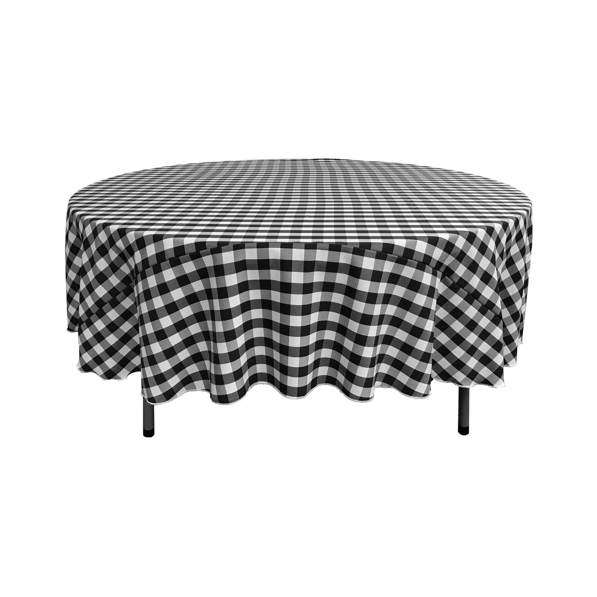 Checkered Round Tablecloth 72-Inch