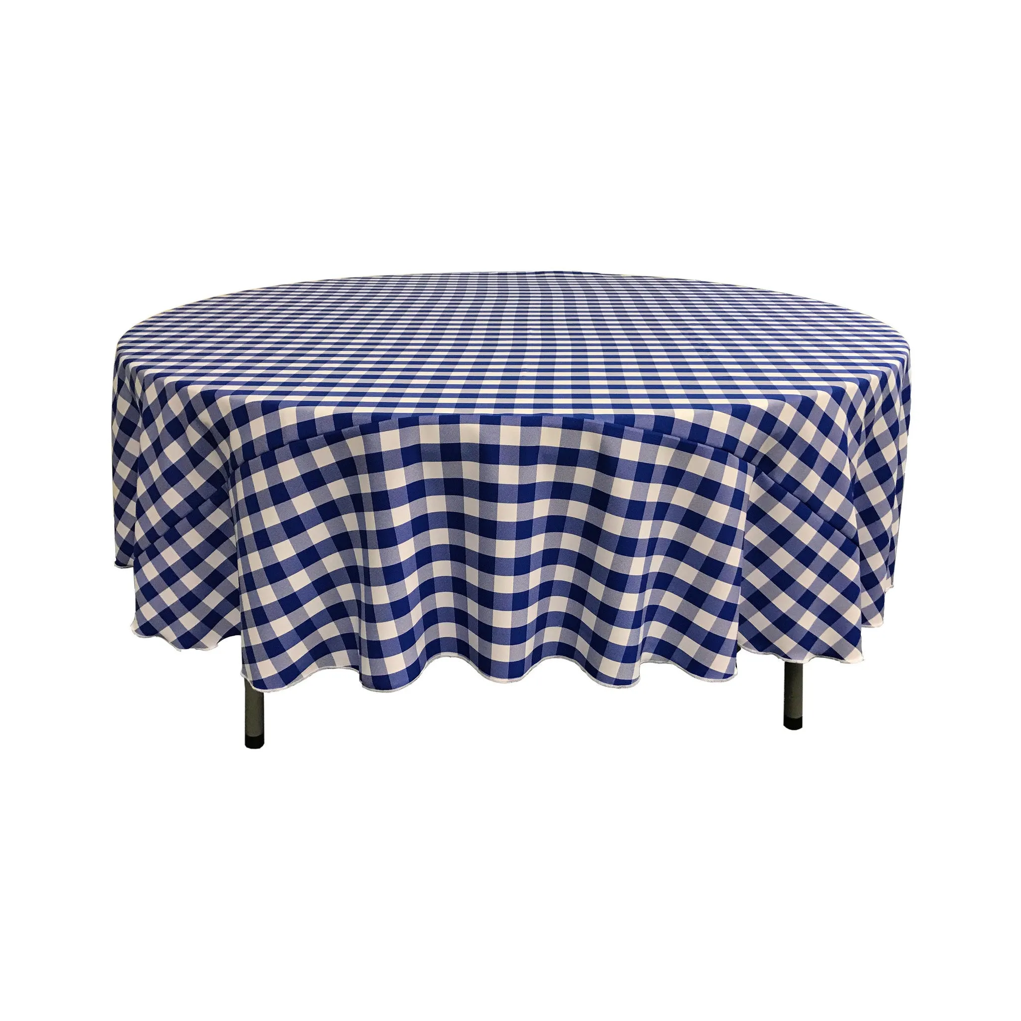 Checkered Round Tablecloth 72-Inch