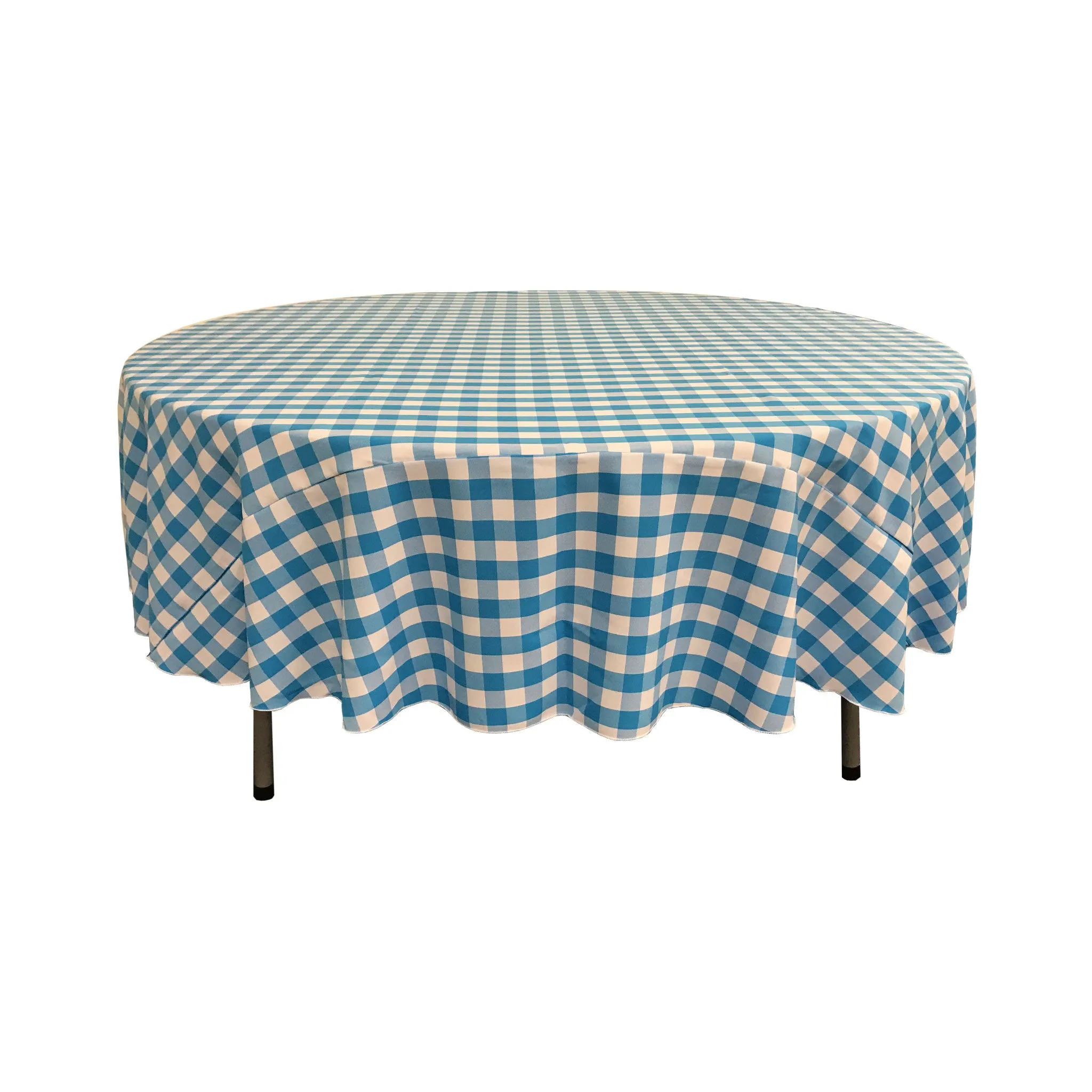 Checkered Round Tablecloth 72-Inch