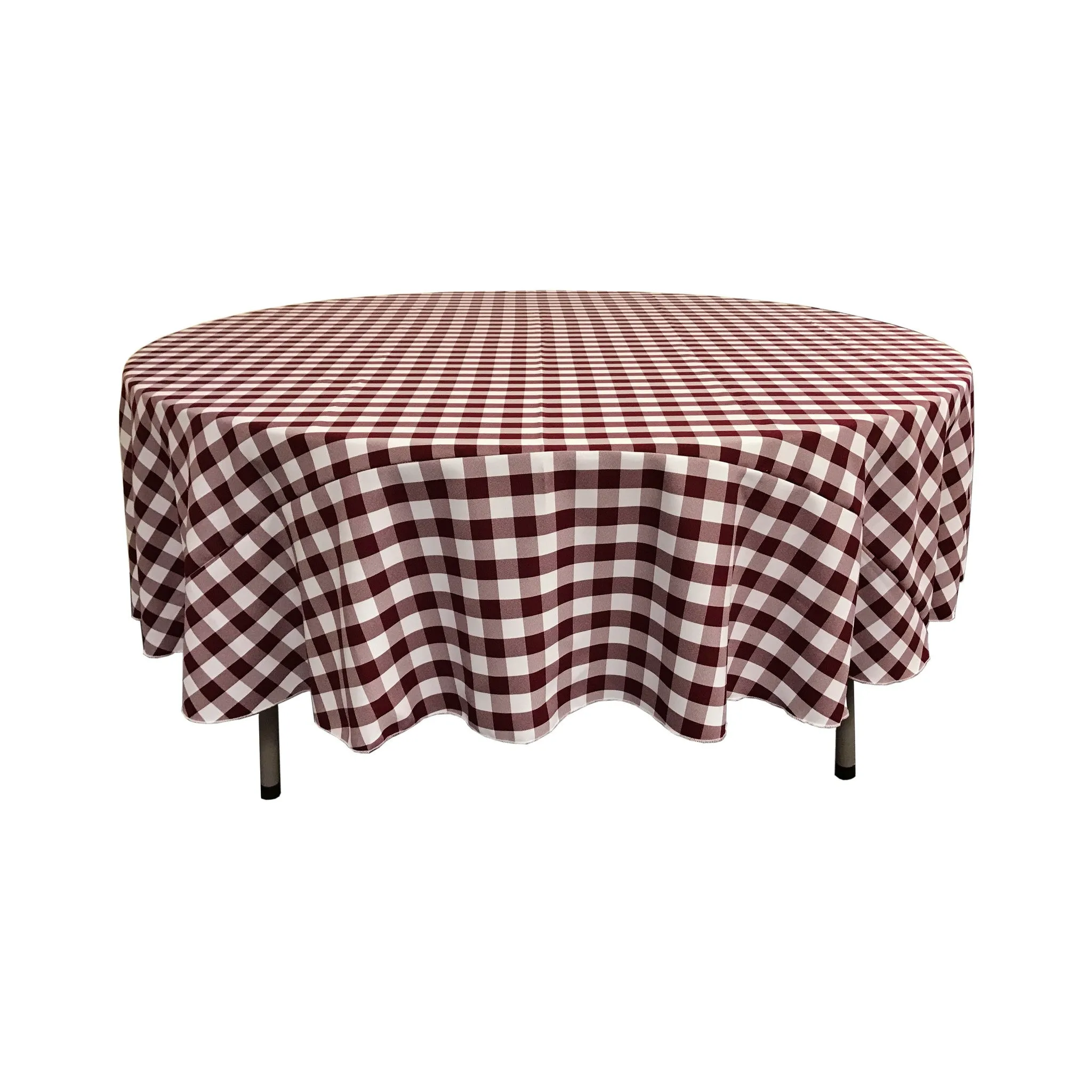 Checkered Round Tablecloth 72-Inch