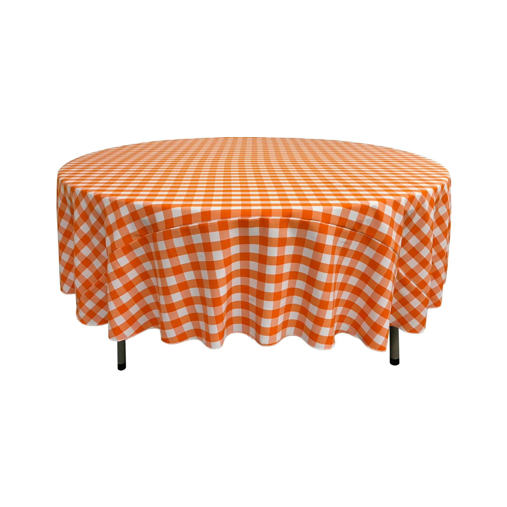 Checkered Round Tablecloth 72-Inch