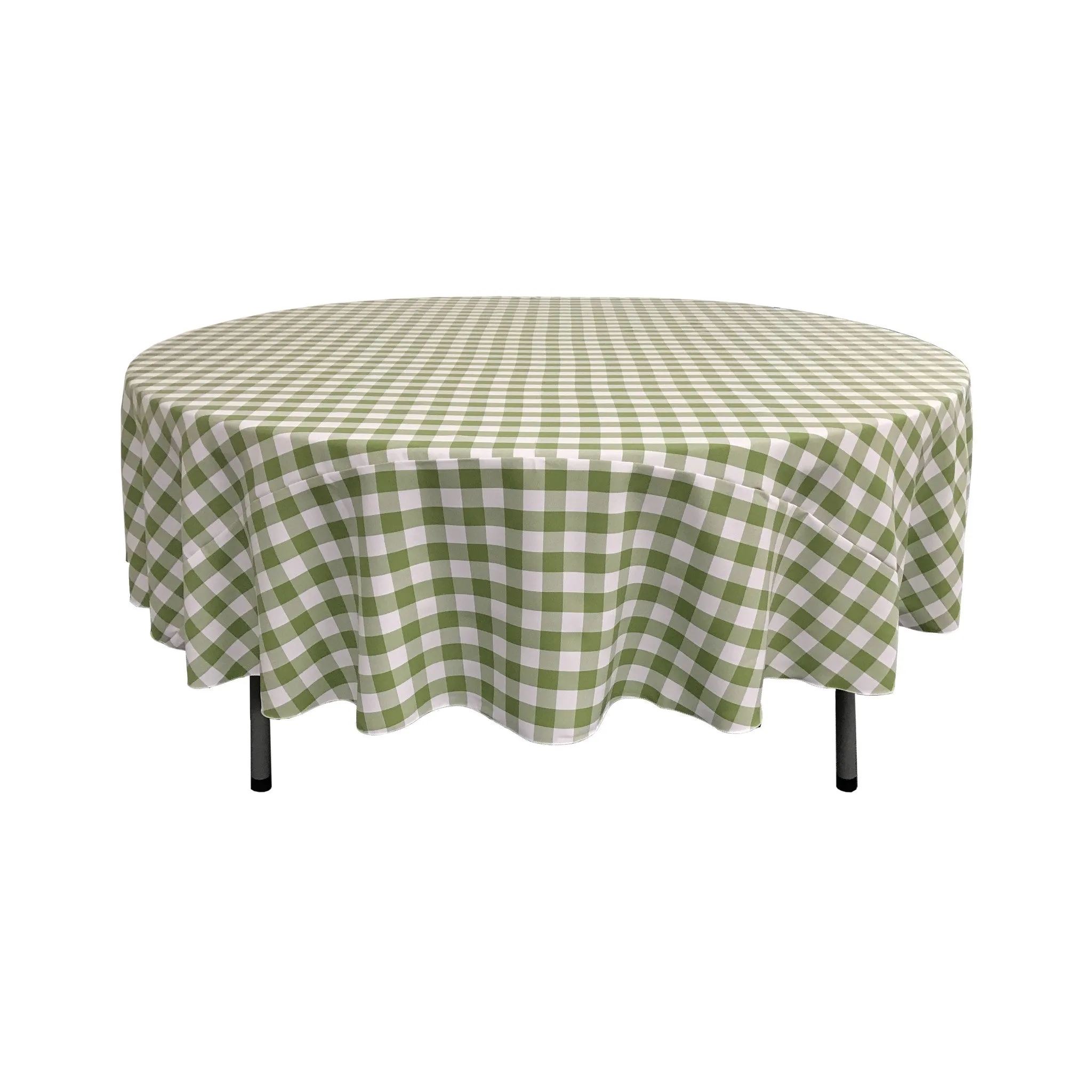 Checkered Round Tablecloth 72-Inch