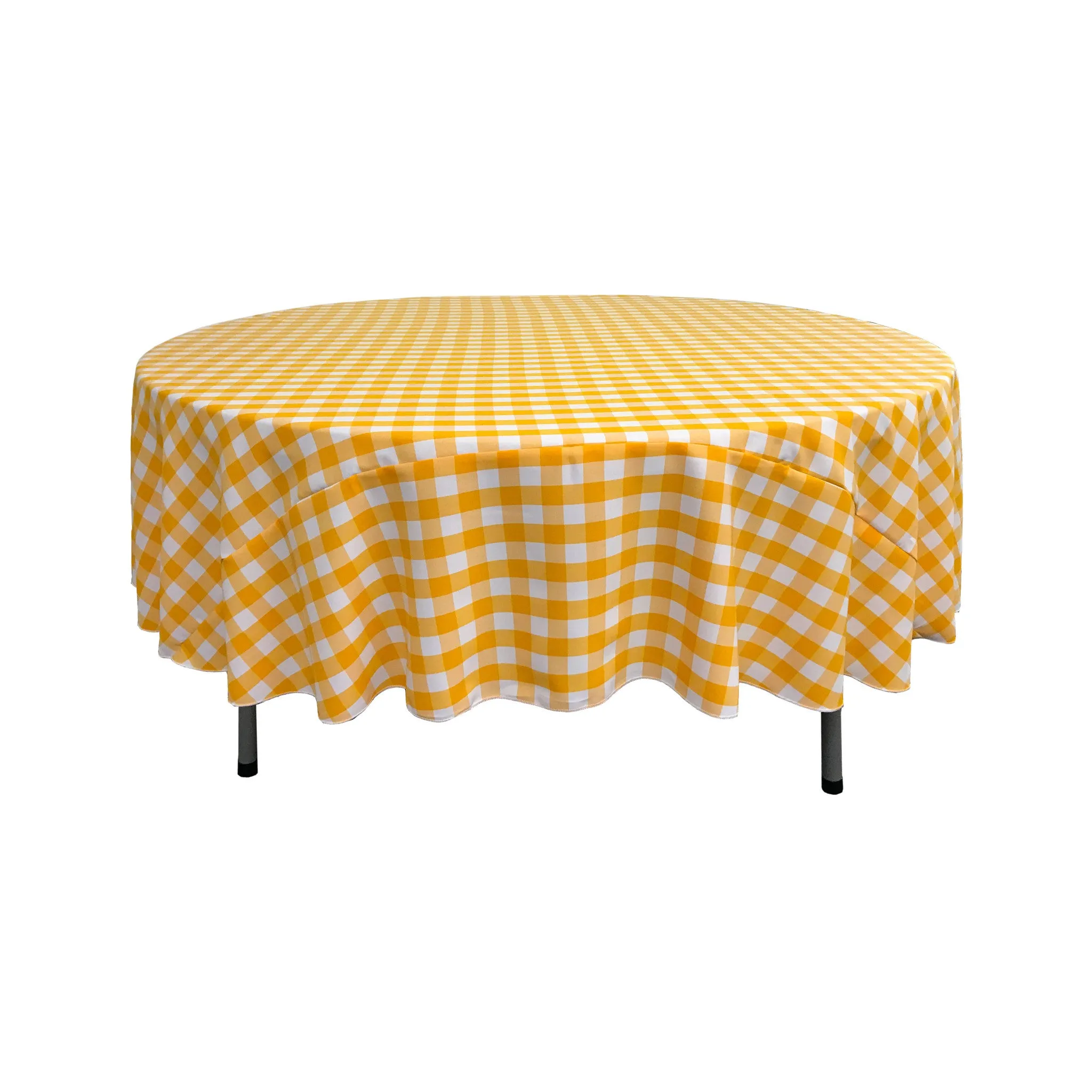 Checkered Round Tablecloth 72-Inch