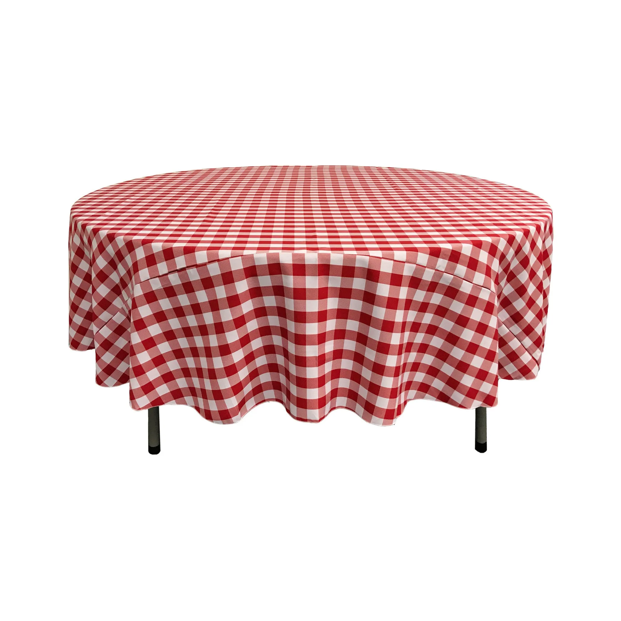 Checkered Round Tablecloth 72-Inch