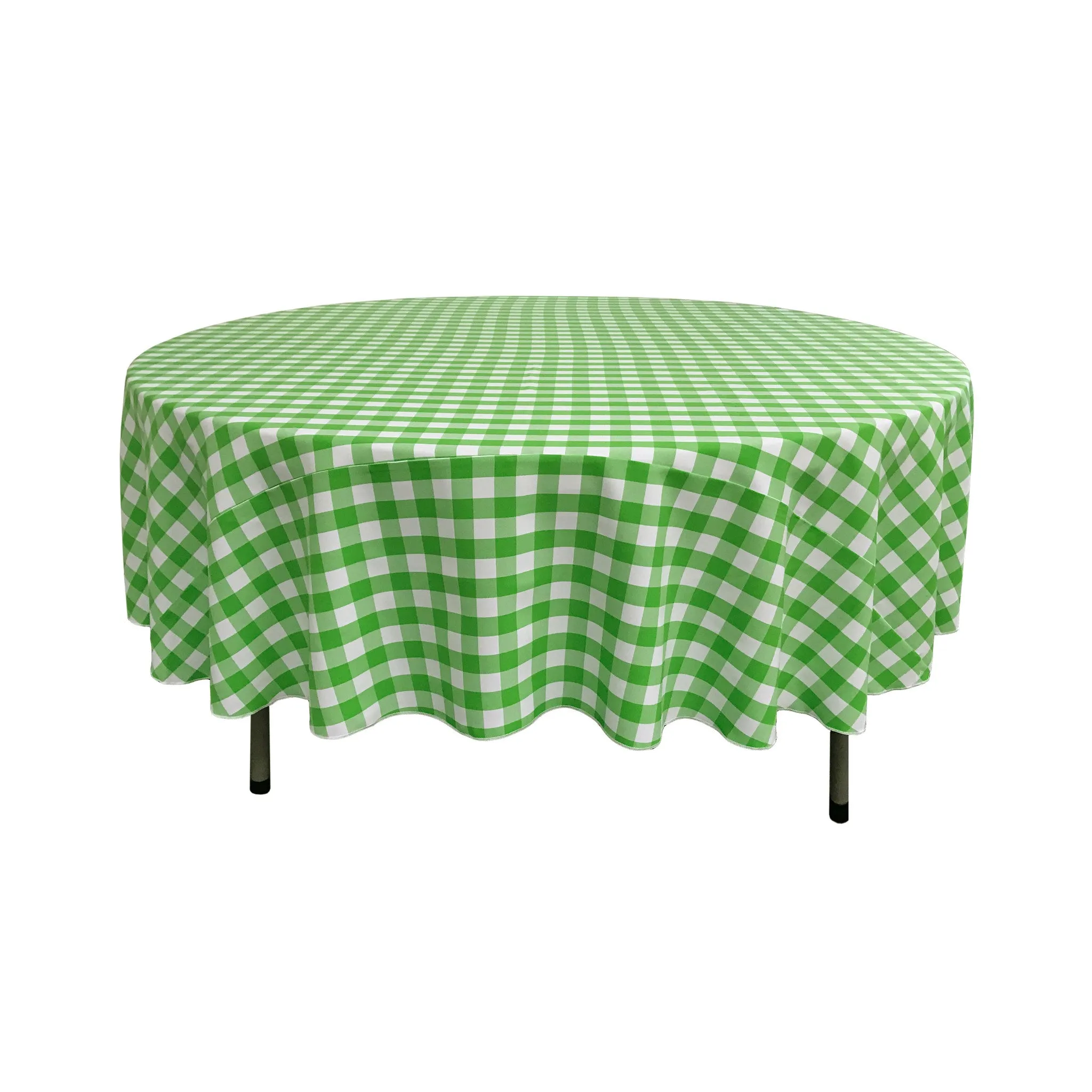 Checkered Round Tablecloth 72-Inch