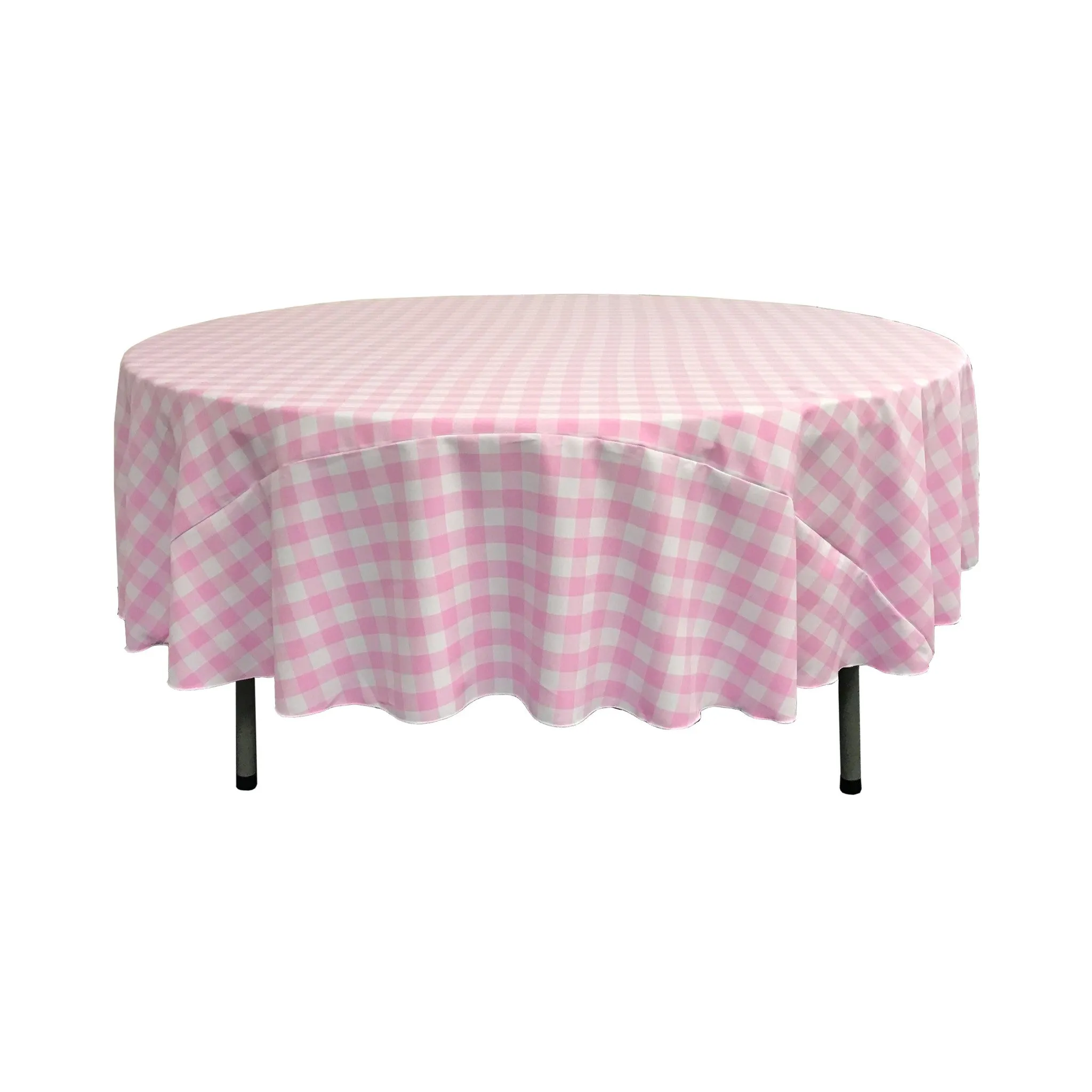 Checkered Round Tablecloth 72-Inch