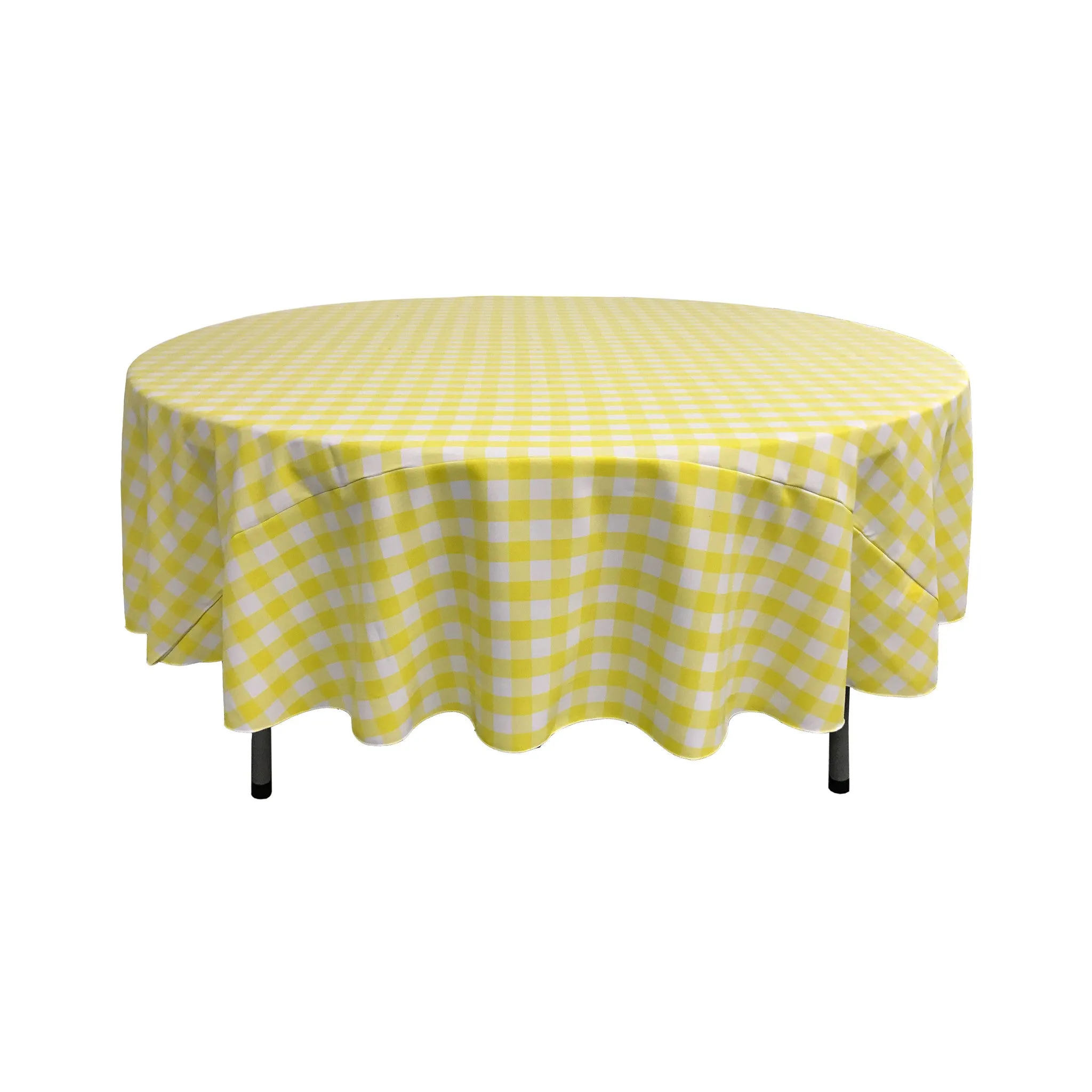 Checkered Round Tablecloth 72-Inch