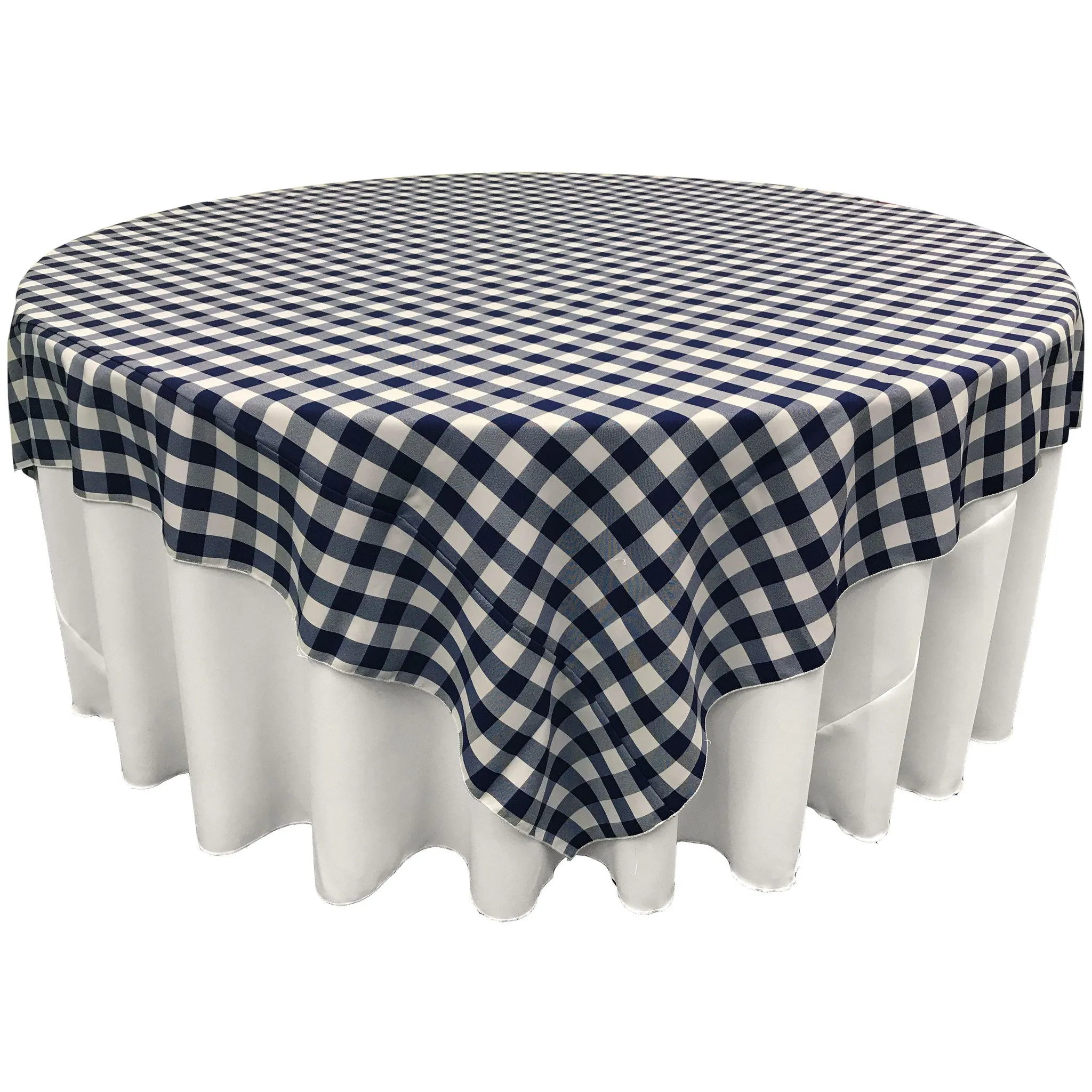 Checkered Square Tablecloth 72 by 72-Inch