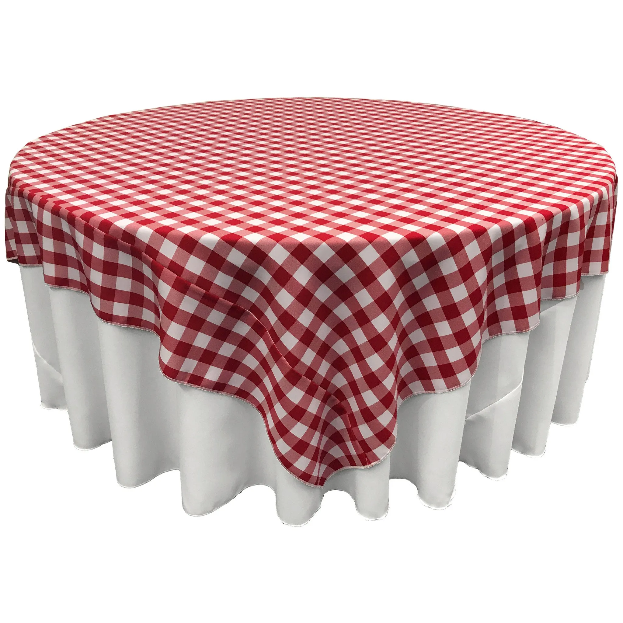 Checkered Square Tablecloth 72 by 72-Inch