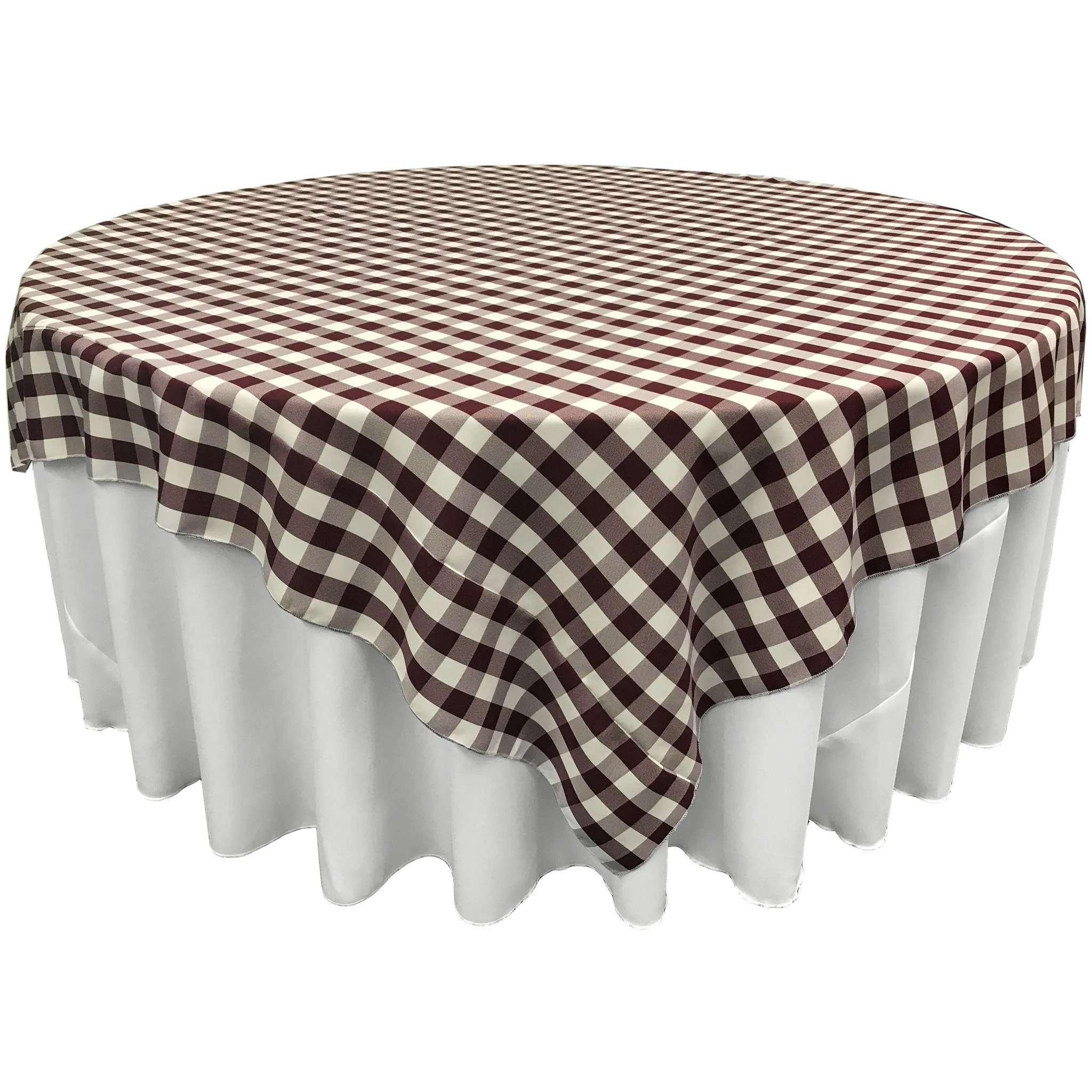 Checkered Square Tablecloth 72 by 72-Inch