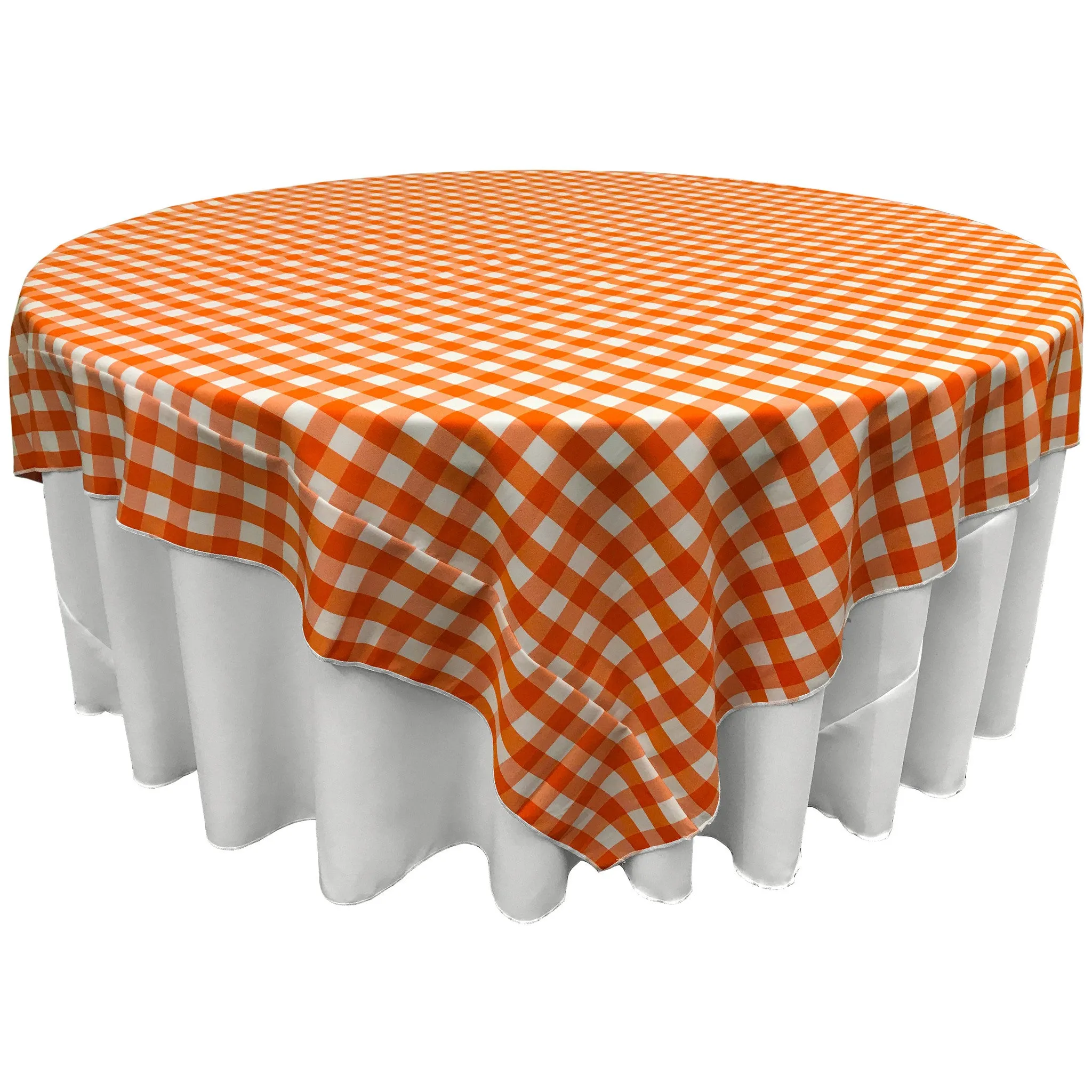Checkered Square Tablecloth 90 by 90-Inch