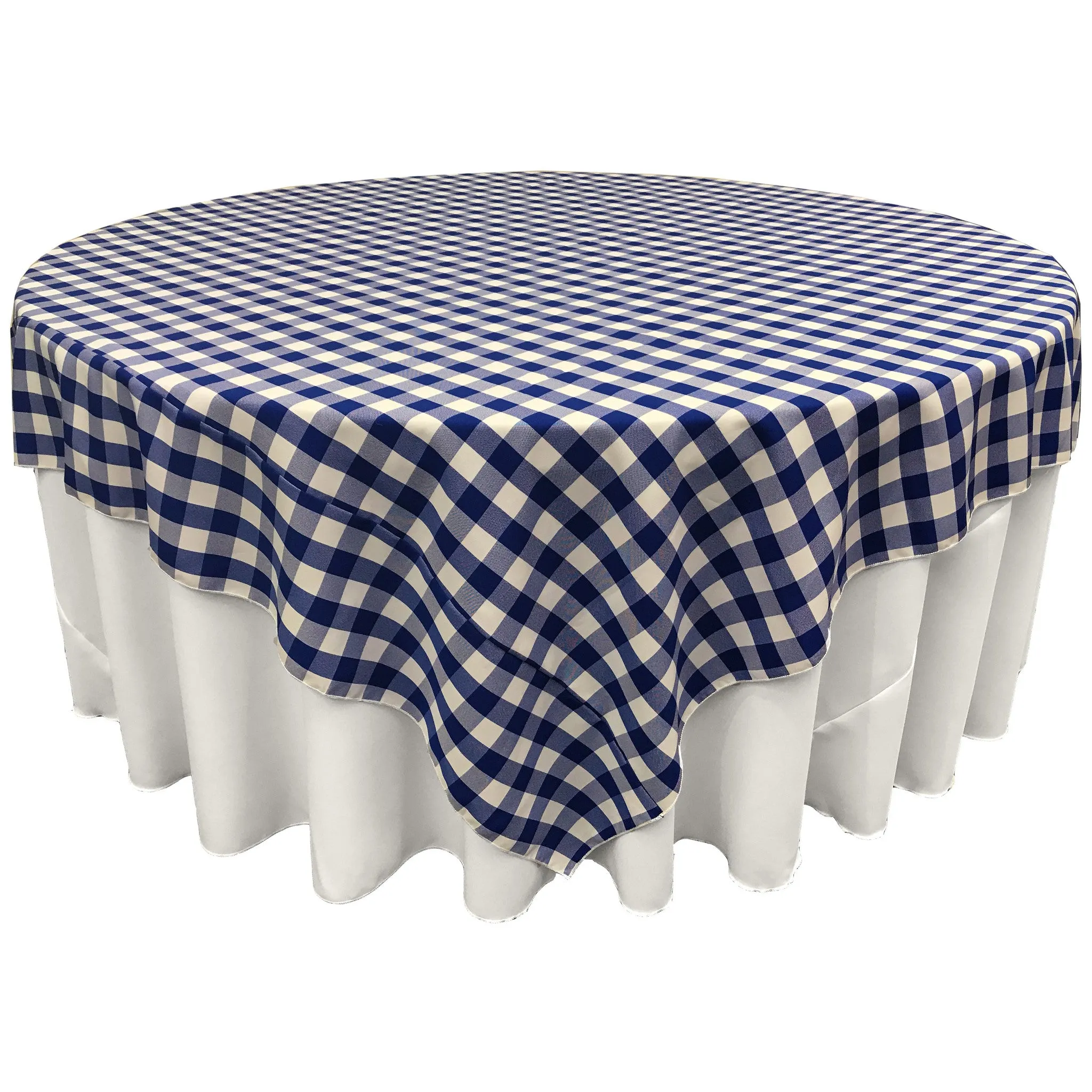 Checkered Square Tablecloth 90 by 90-Inch