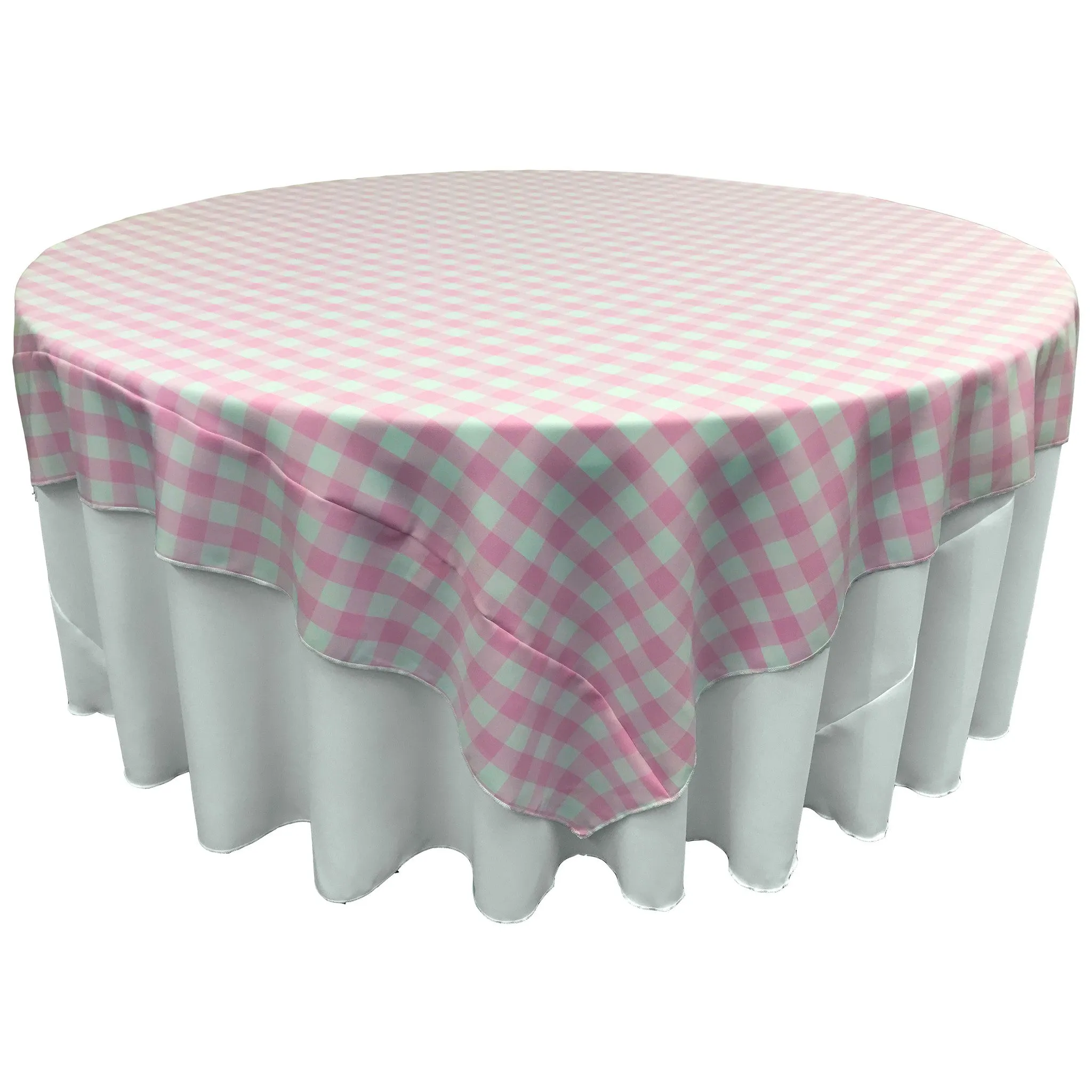 Checkered Square Tablecloth 90 by 90-Inch