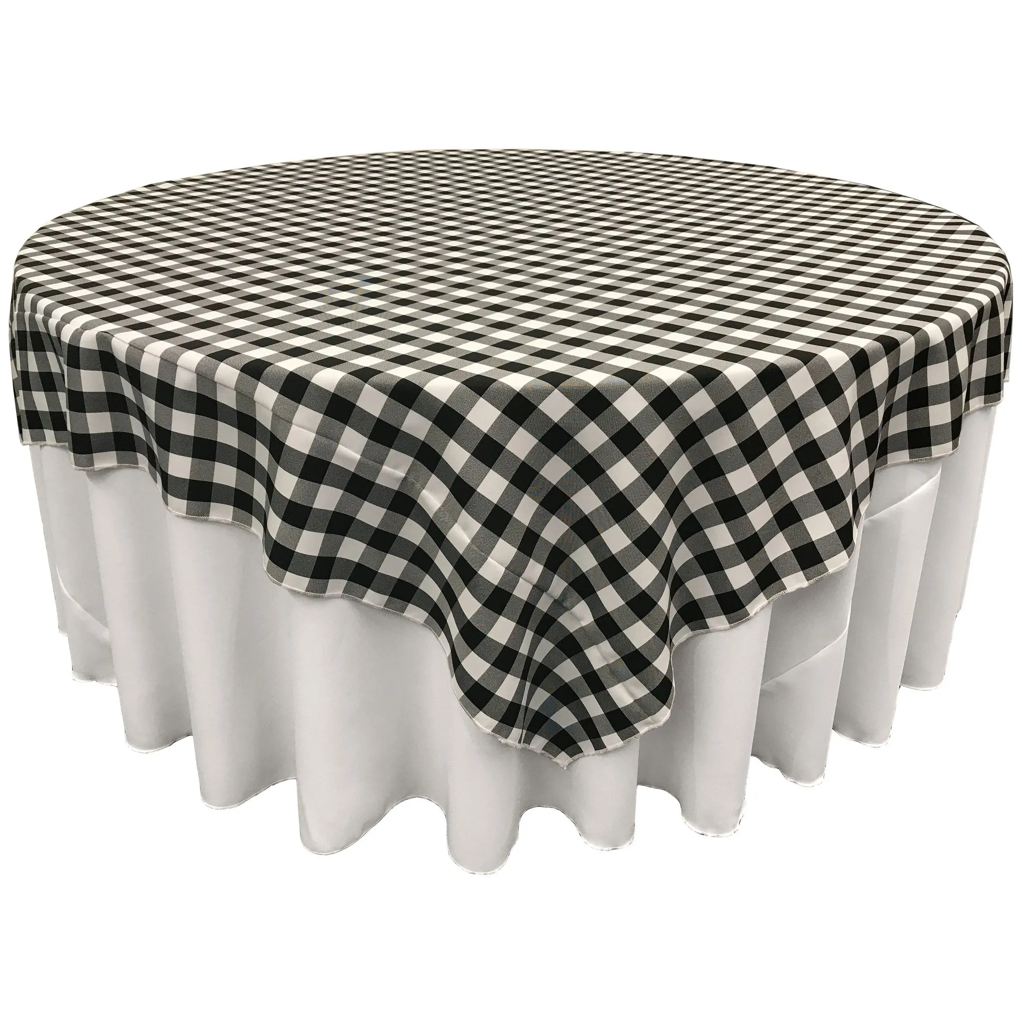 Checkered Square Tablecloth 90 by 90-Inch