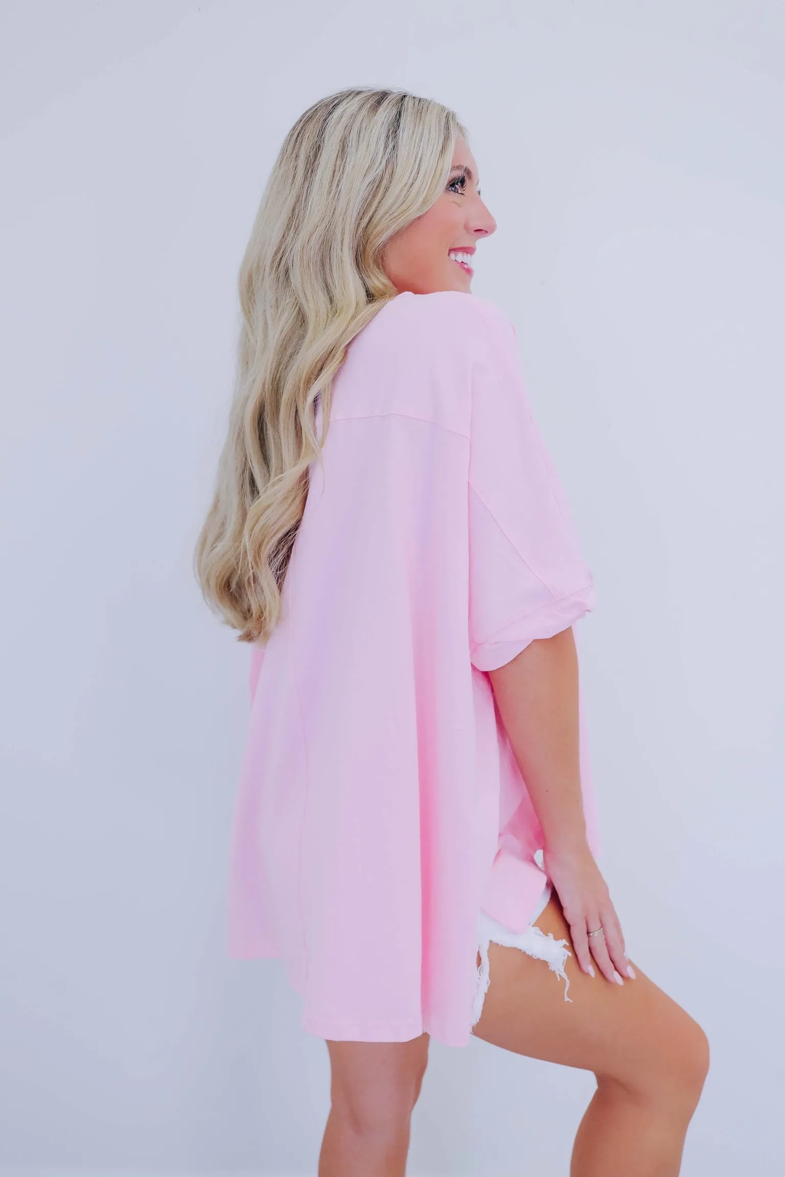 Cheers Sequin Patch Oversized Top - 2 Colors
