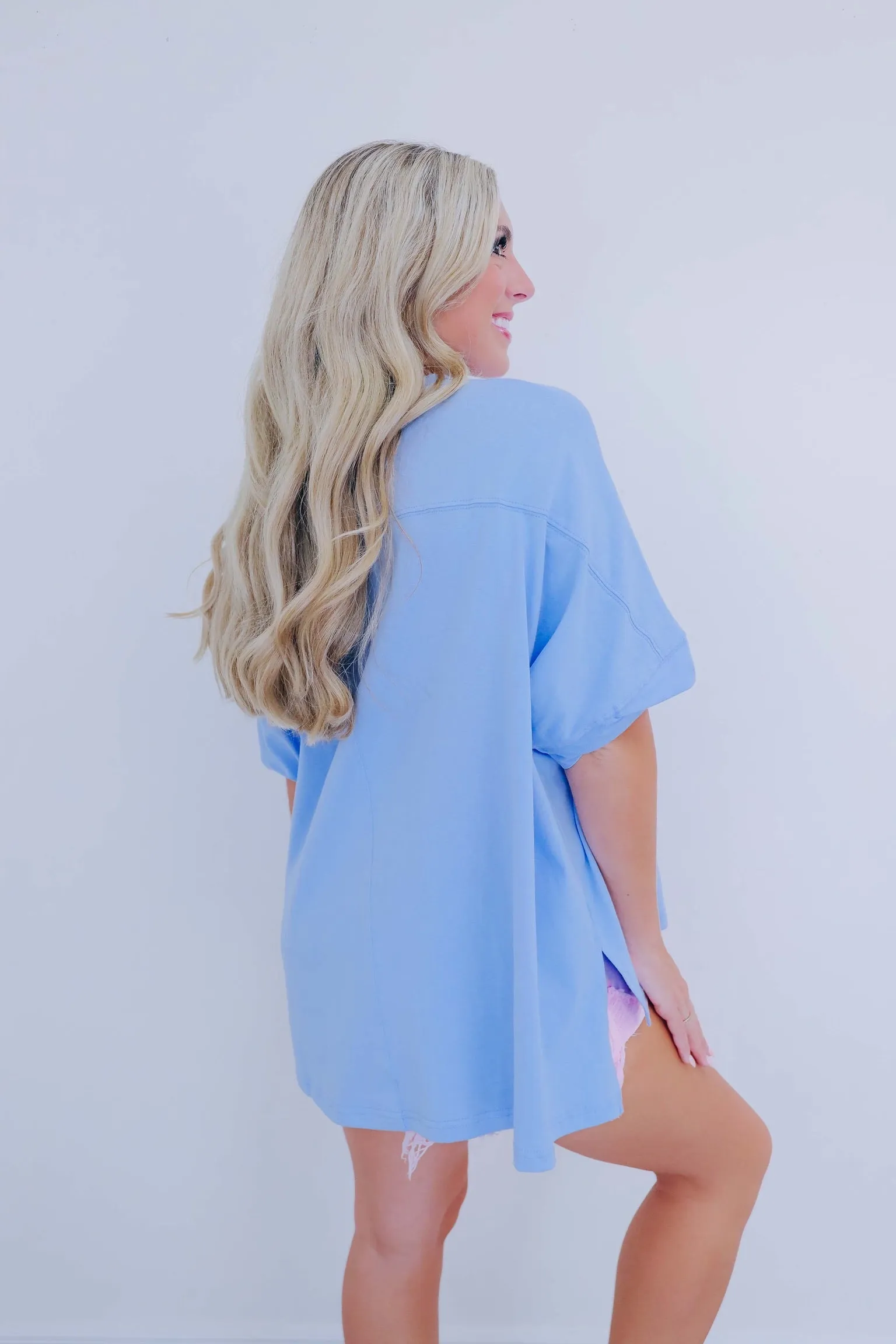 Cheers Sequin Patch Oversized Top - 2 Colors