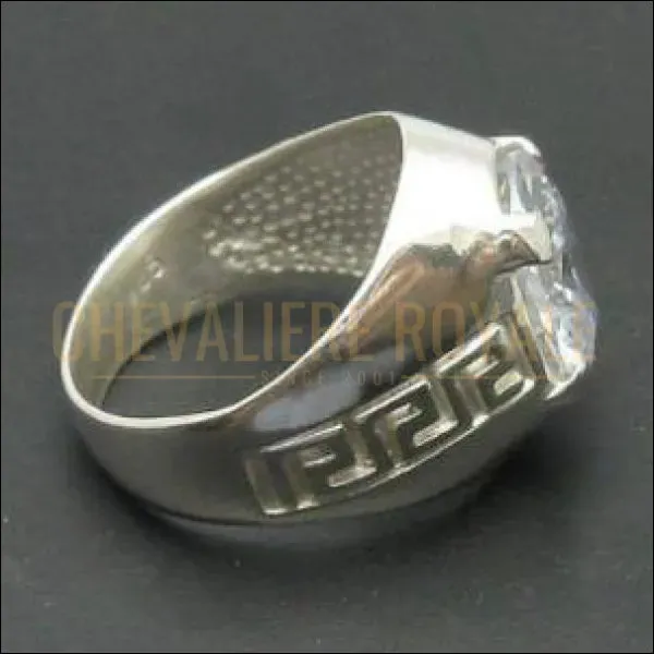 Chevalière homme en argent massif simple et minimaliste