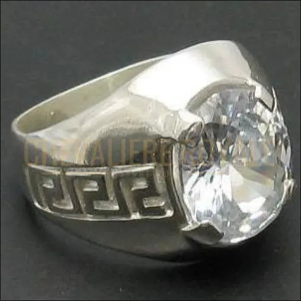Chevalière homme en argent massif simple et minimaliste