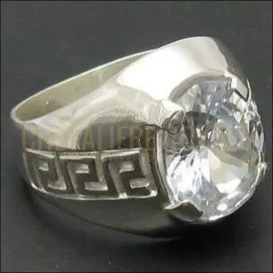 Chevalière homme en argent massif simple et minimaliste