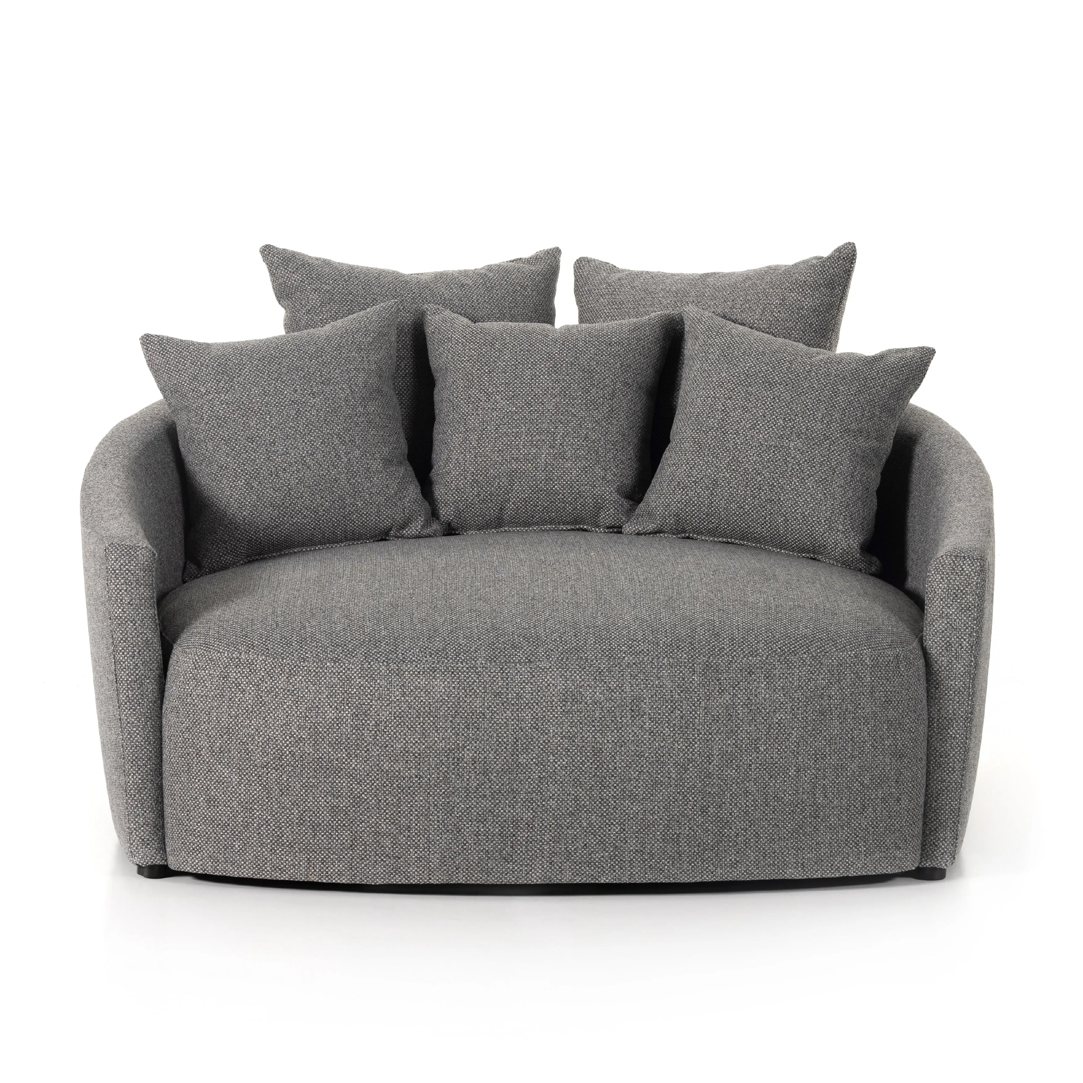 Chloe Media Lounger-Fallon Charcoal