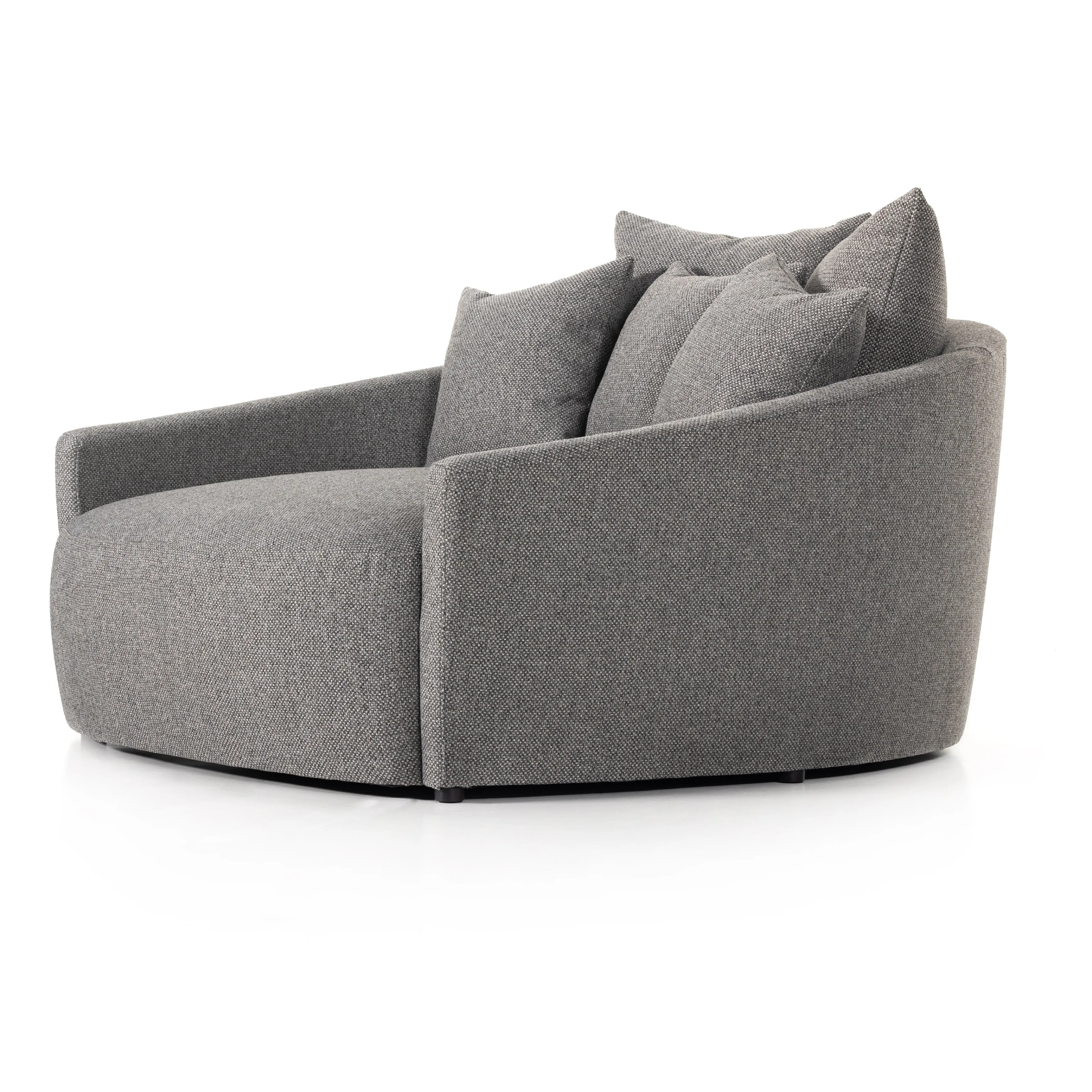 Chloe Media Lounger-Fallon Charcoal