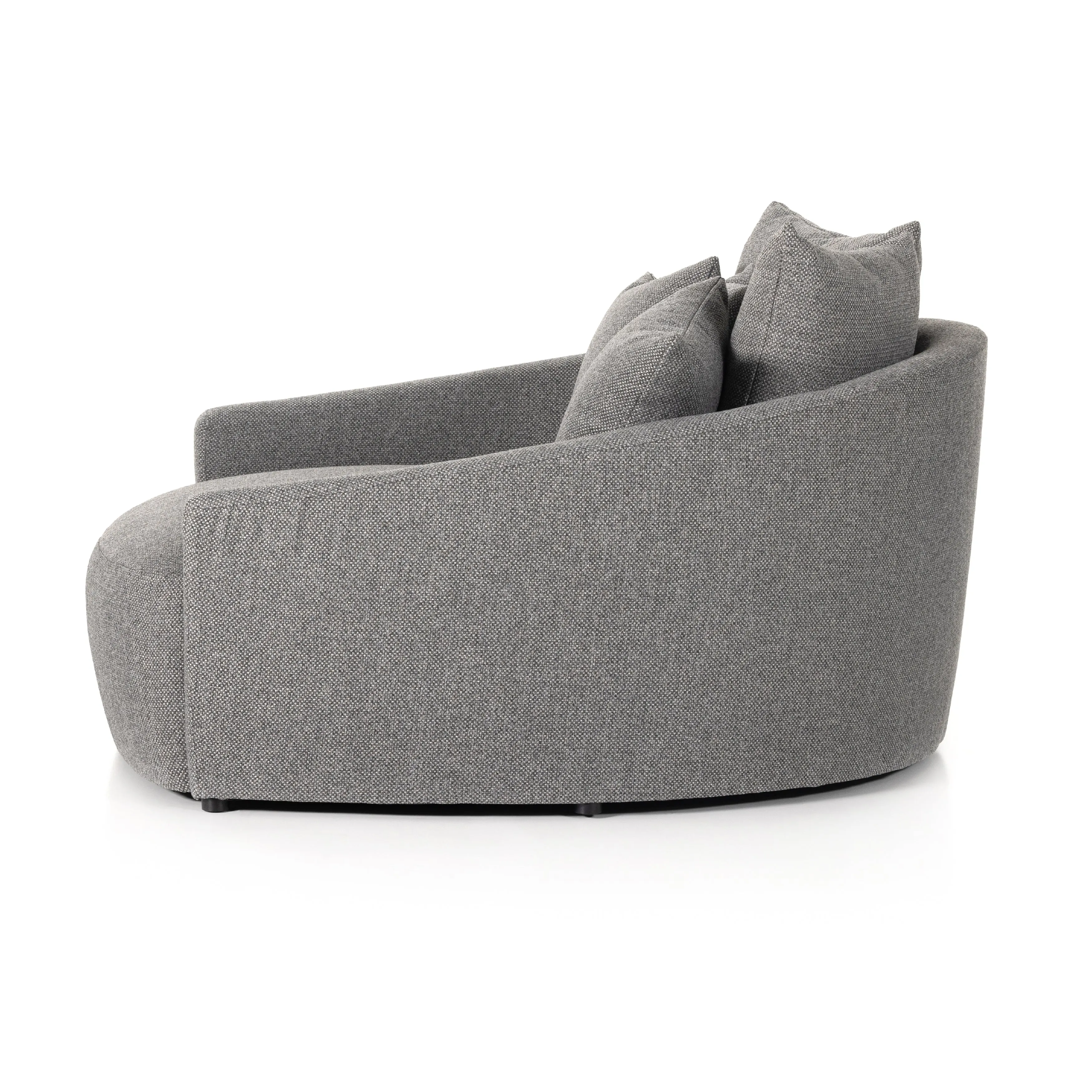 Chloe Media Lounger-Fallon Charcoal
