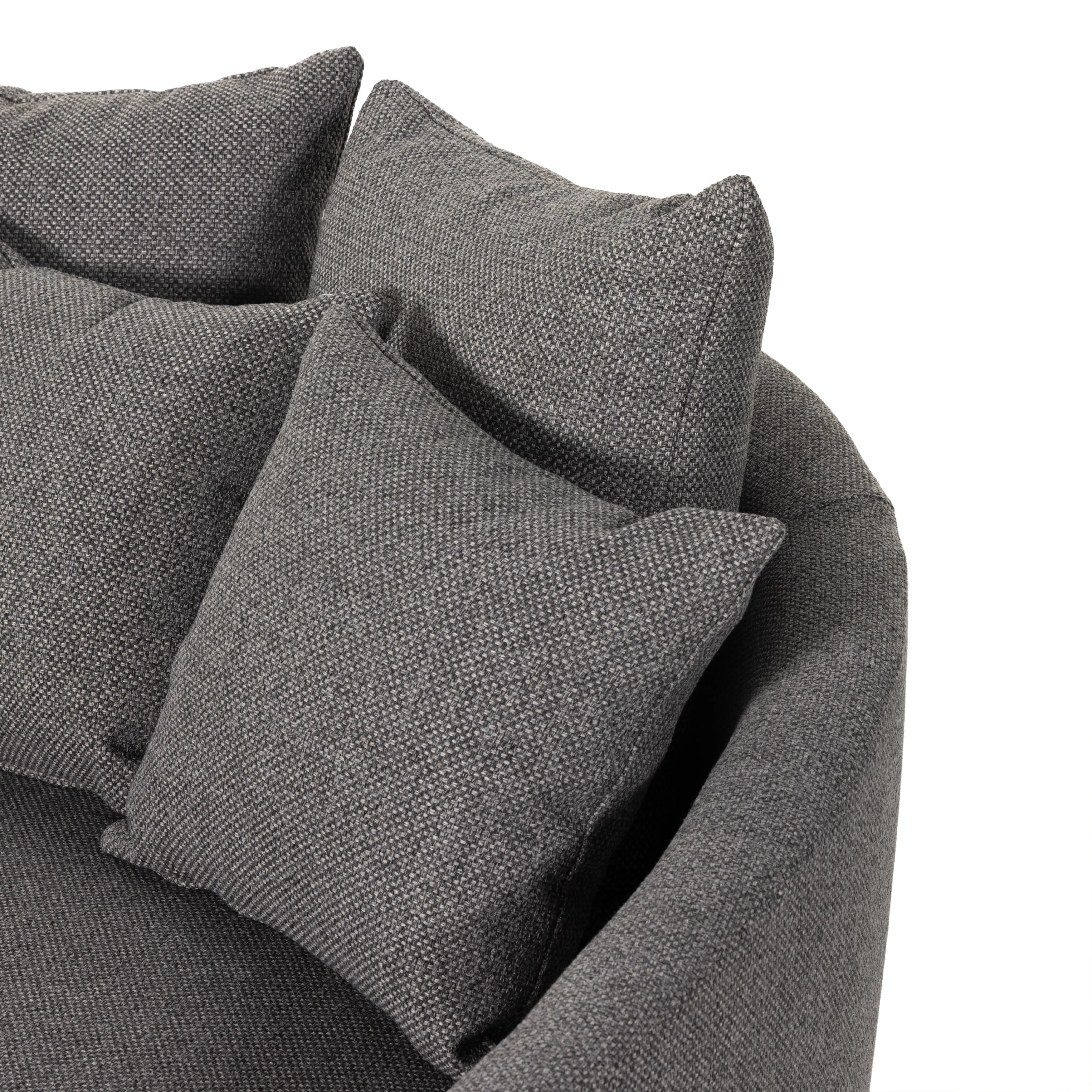 Chloe Media Lounger-Fallon Charcoal