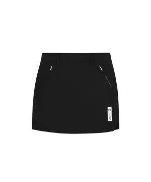 CHUCUCHU Diagonal Slit Skirt - Black