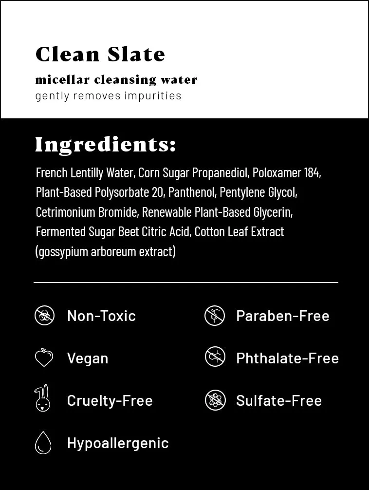 Clean Slate - Micellar Cleansing Water