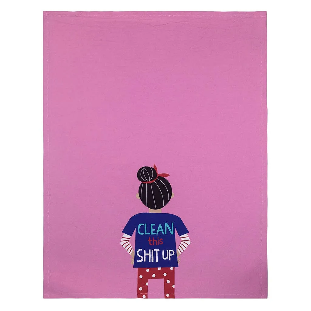Clean This Shit Up Kitchen Tea Towel