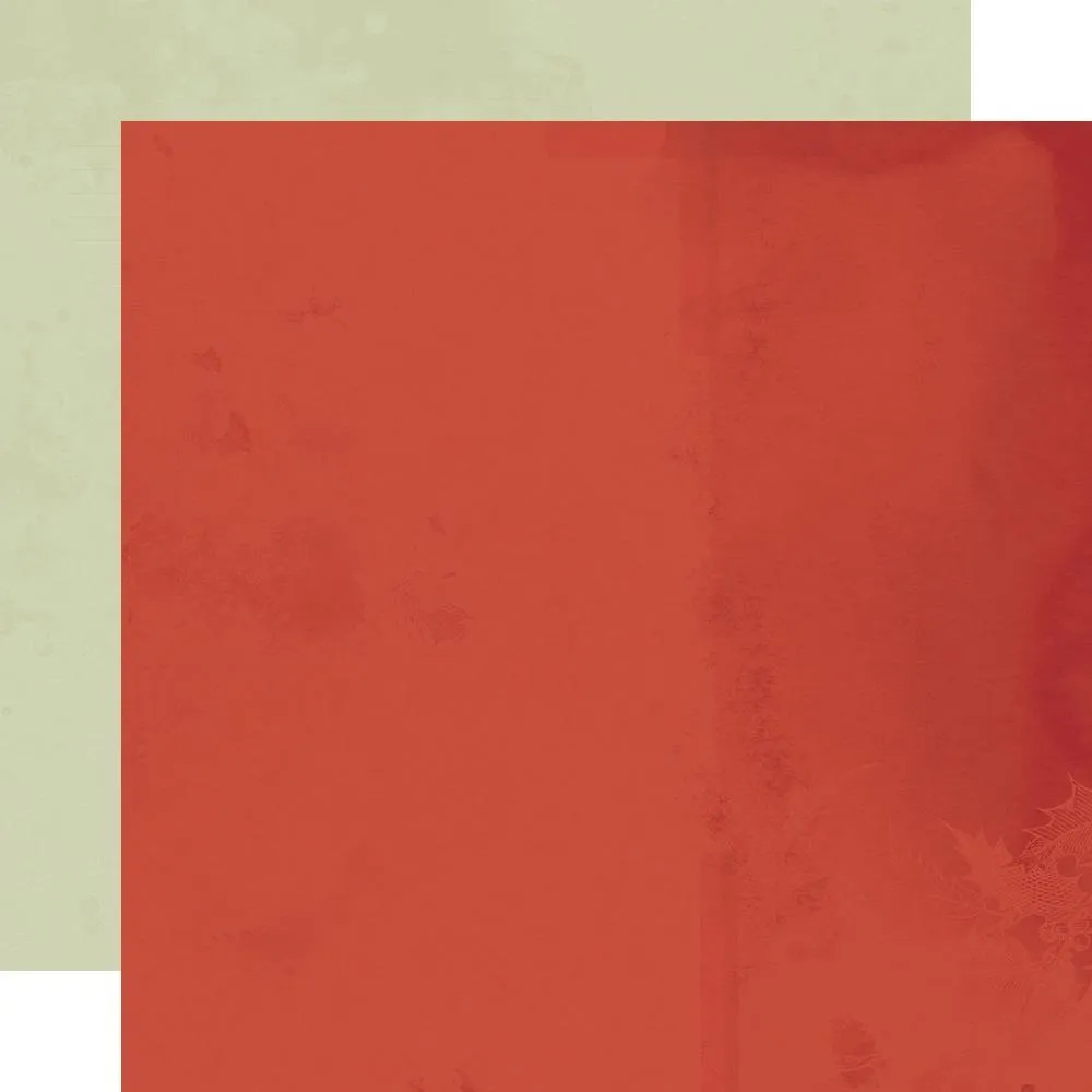 Copy of Simple Stories 12x12 [Collection ] - Simple Vintage Rustic Christmas - Cranberry / Sage Basics Cardstock