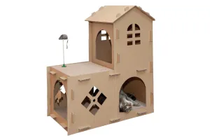 Corrugated Farm-House Scratcher with Catnip