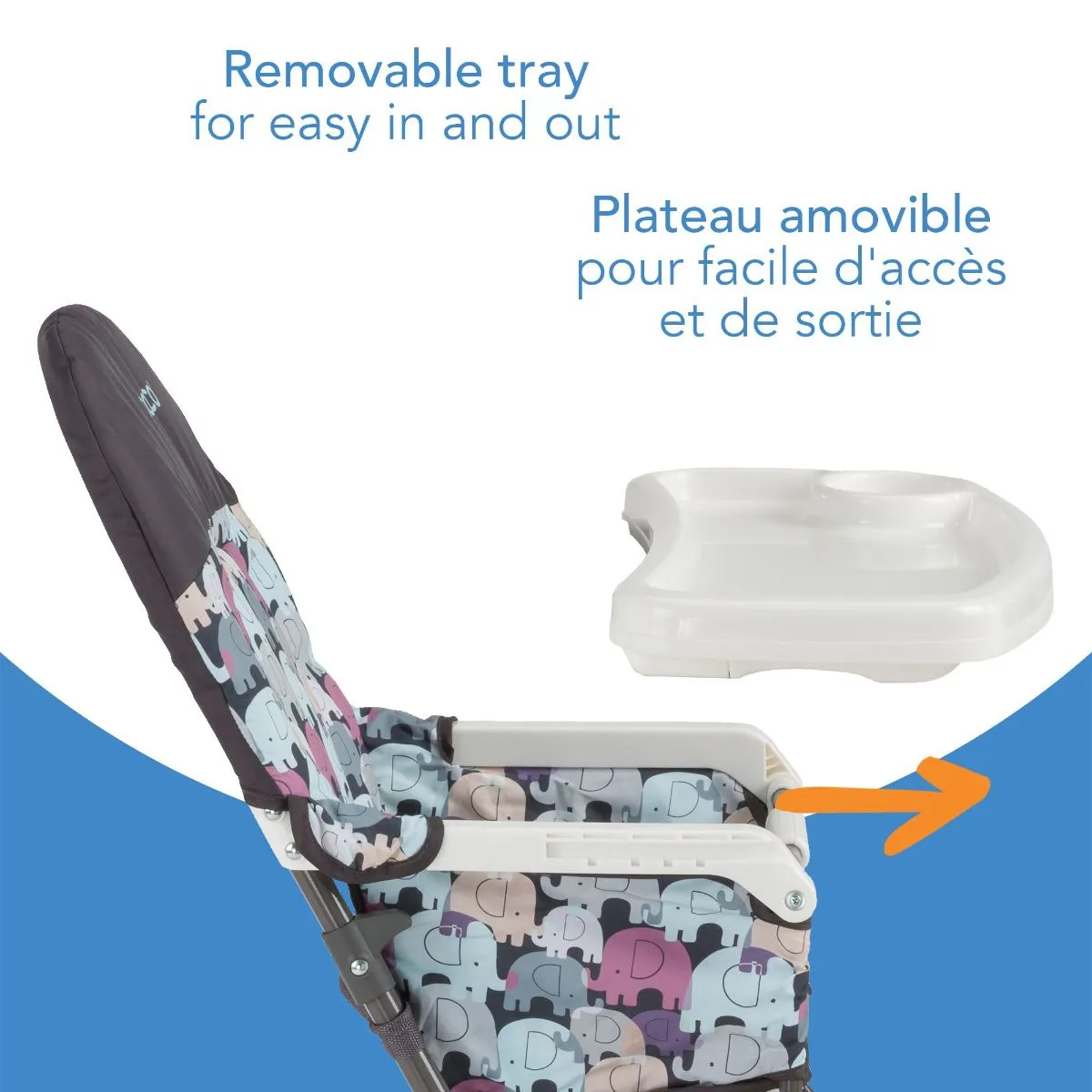 Cosco SimpleFold High Chair - Elephant Puzzle